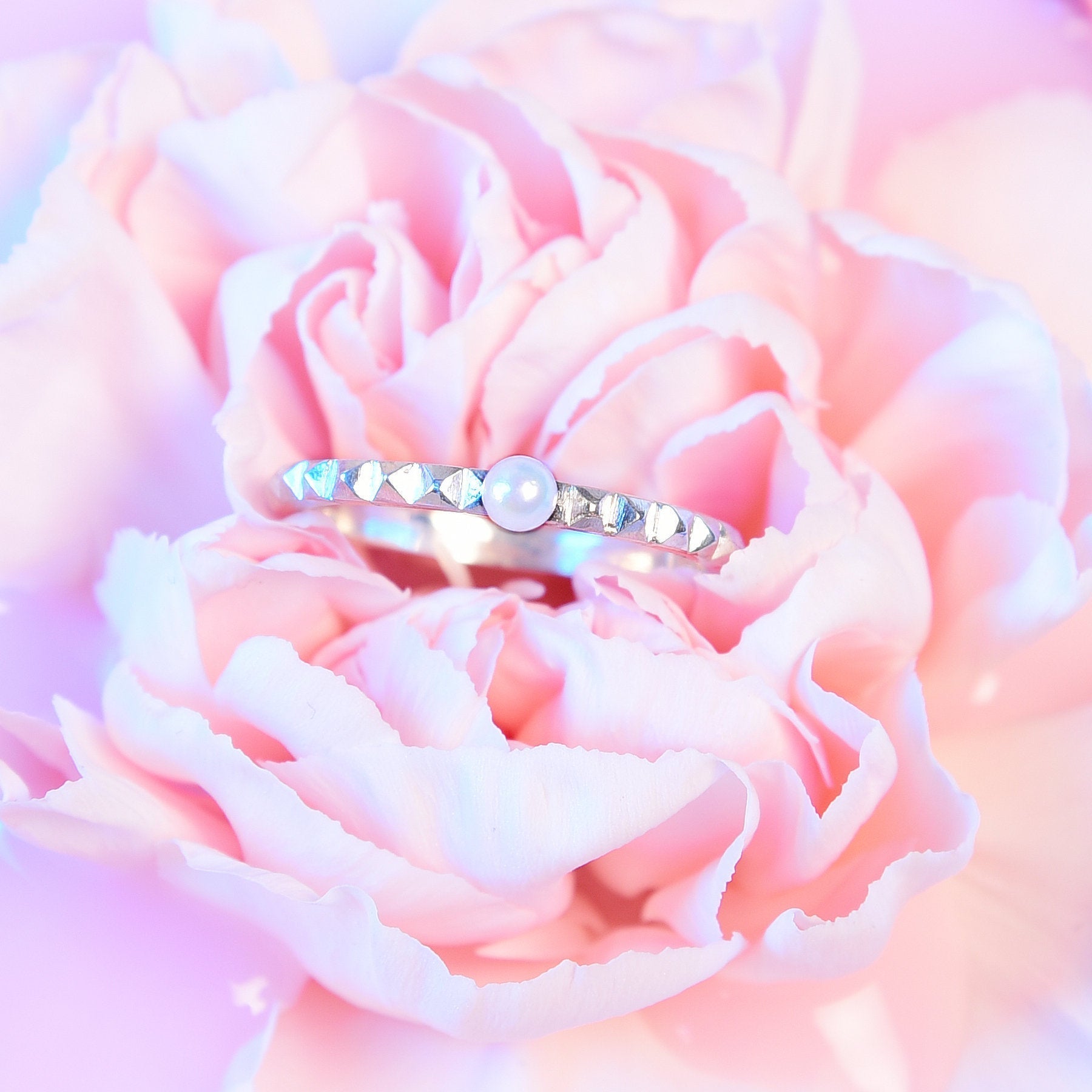 Thin Studded Pearl Ring-Ring-Inchoo Bijoux-Inchoo Bijoux