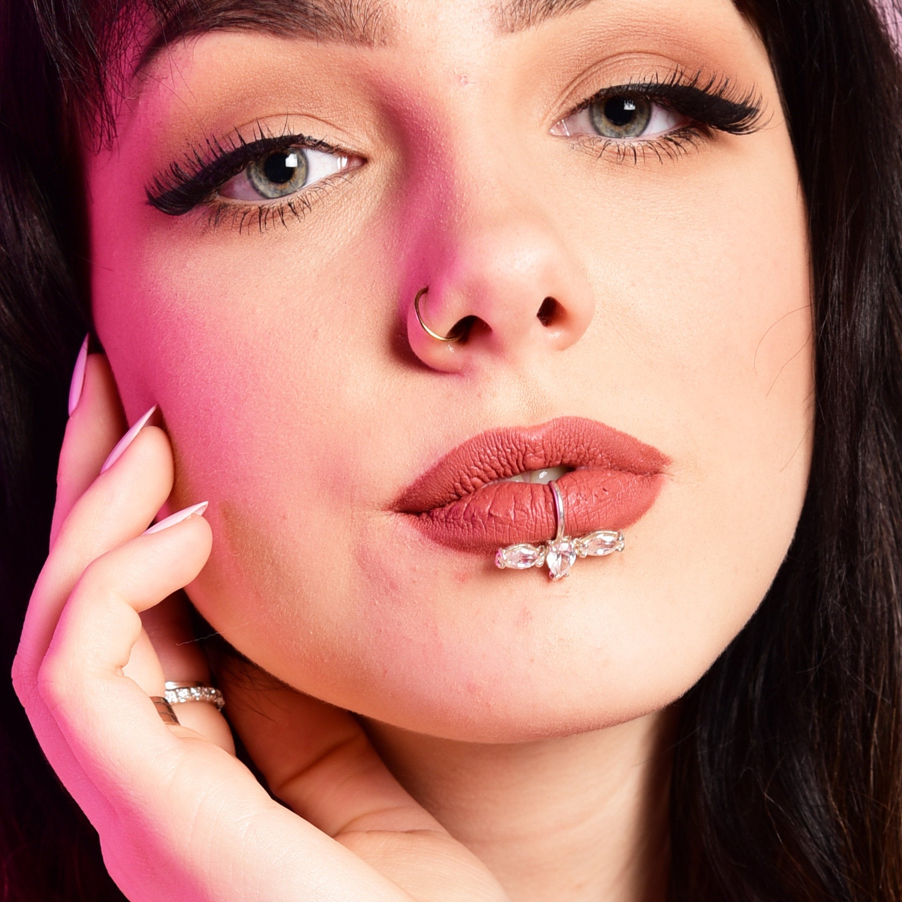 Butterfly Fake Lip Ring - Inchoo Bijoux