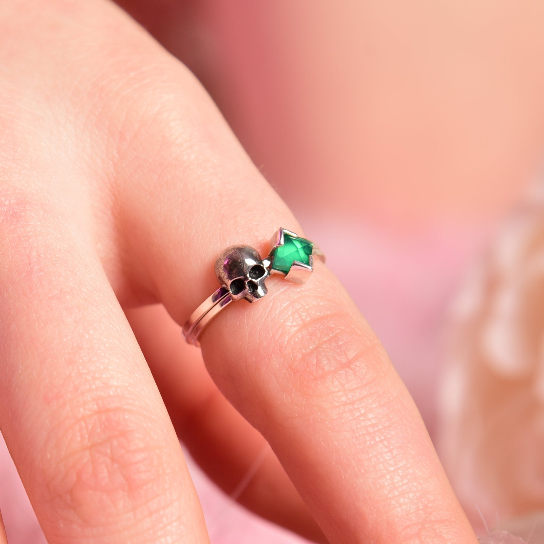 Faceted Green Onyx Ring-Ring-Inchoo Bijoux-Inchoo Bijoux