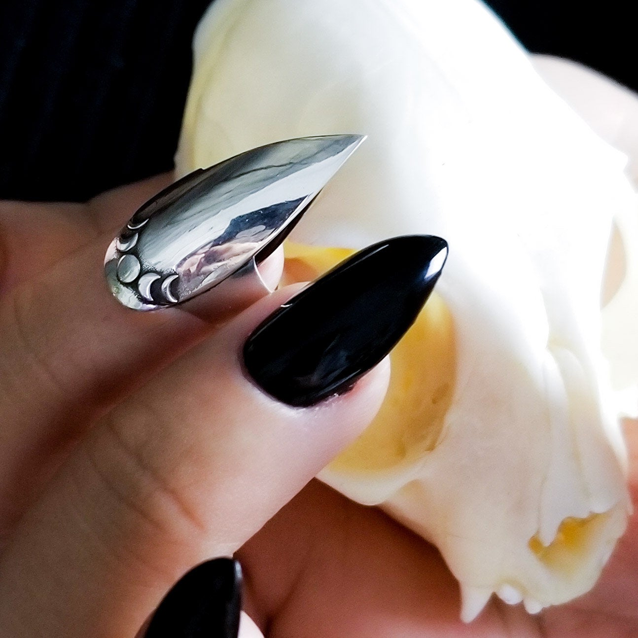 Moon Phase Stiletto Claw Ring - Inchoo Bijoux