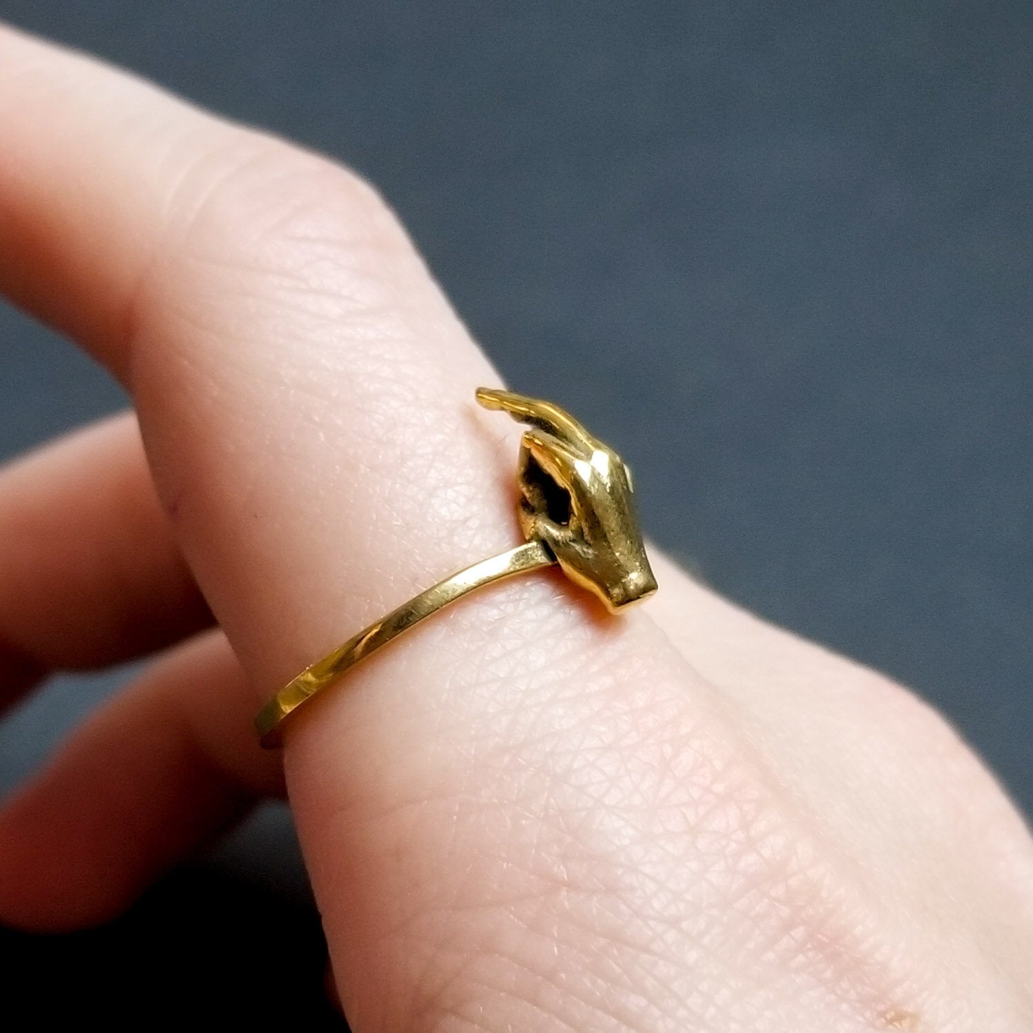 14k Yellow Gold F**K You Ring Middle FInger-Ring-Inchoo Bijoux-Inchoo Bijoux