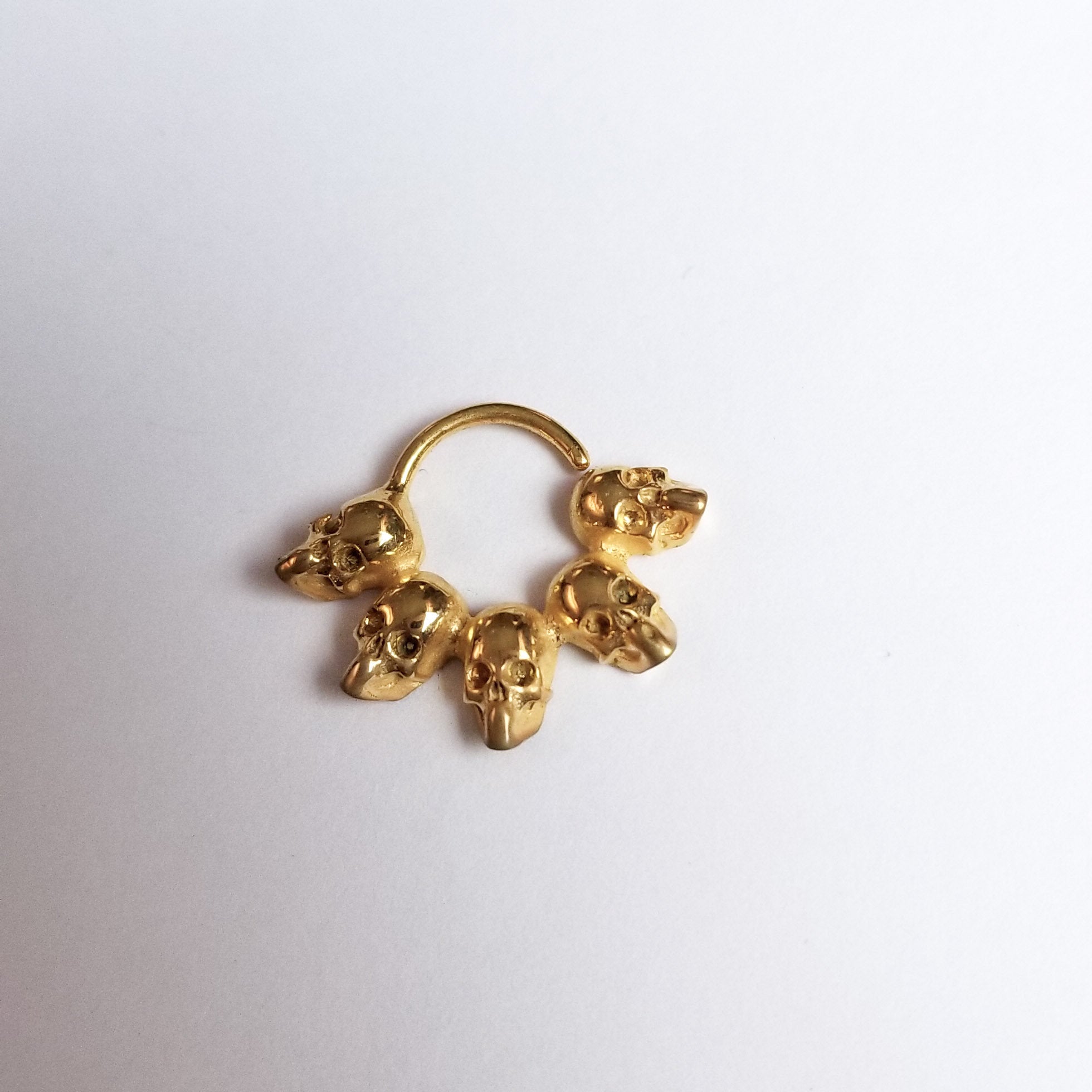 14K Yellow Gold Statement Skull Septum-Septum-Inchoo Bijoux-Inchoo Bijoux