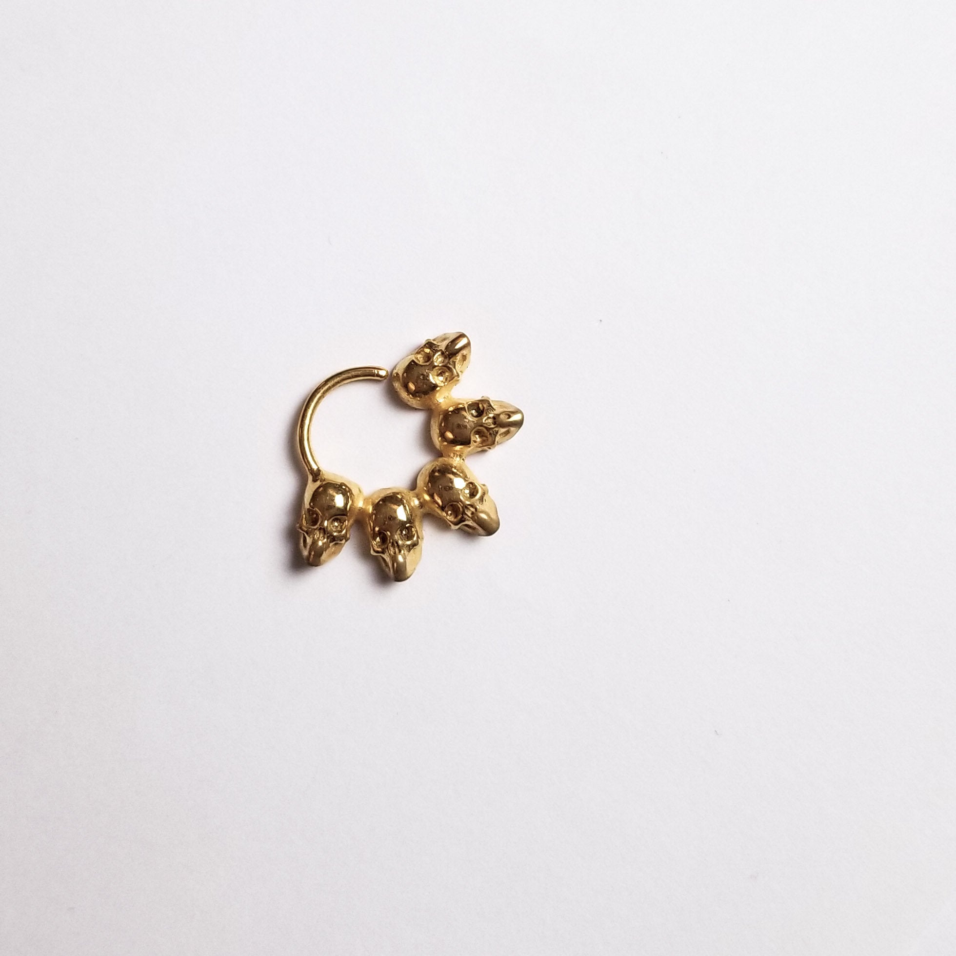 14K Yellow Gold Statement Skull Septum-Septum-Inchoo Bijoux-Inchoo Bijoux