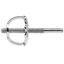 White Gold Screw On Backings 14K Add On - Inchoo Bijoux