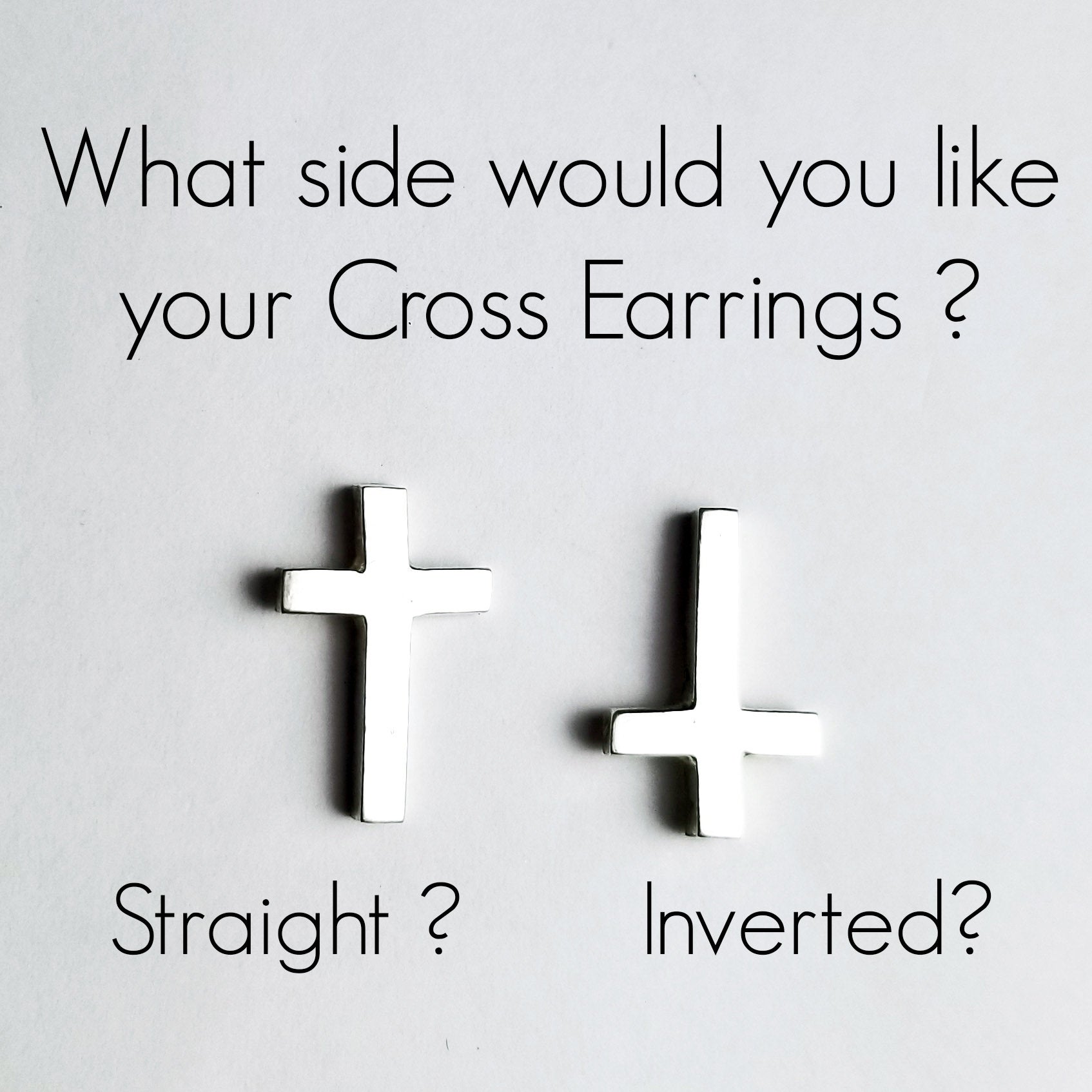 Set of 3 Pairs of Earrings #4 - Skull, Cross & Pyramid Studs - Inchoo Bijoux