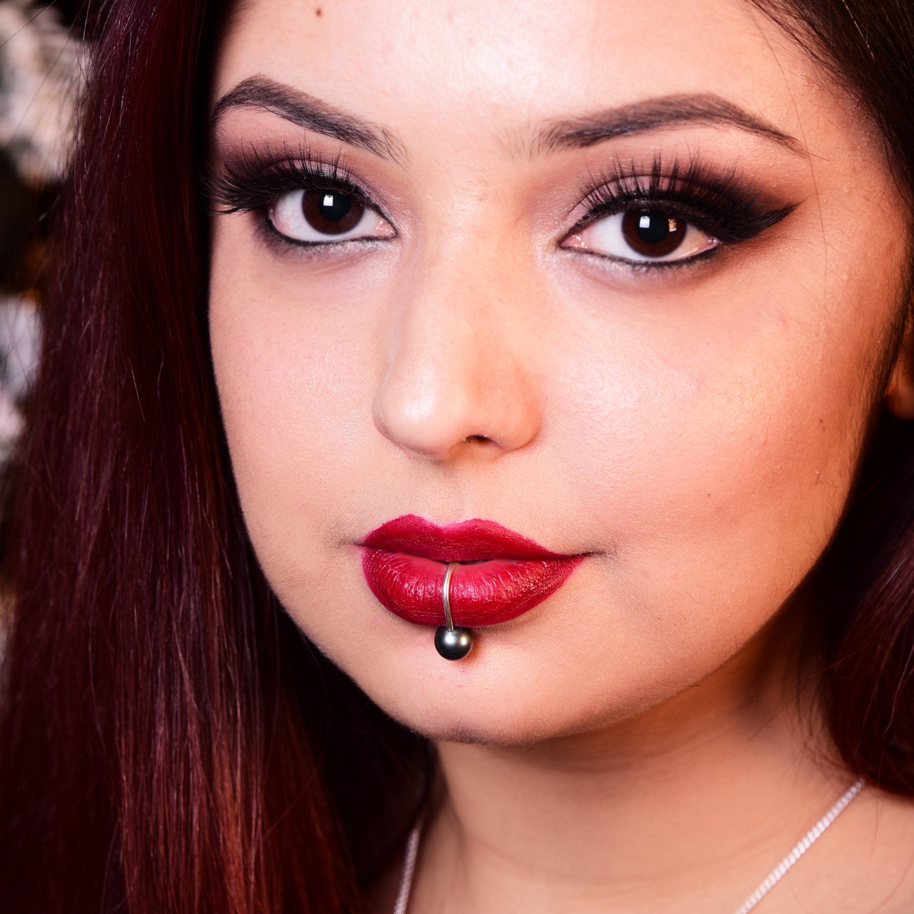 Black Dark Pearl Fake Lip Ring - Inchoo Bijoux