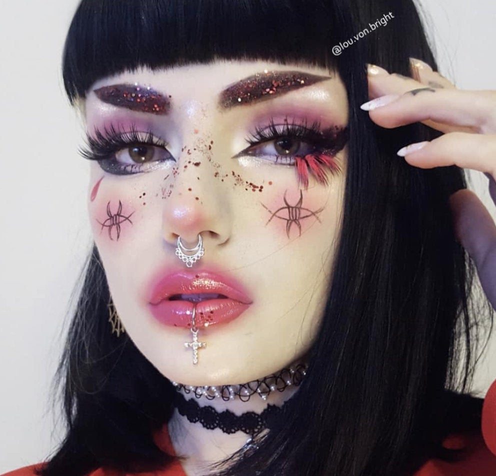 Dangling Studded Cross Lip Ring-Lip Ring-Inchoo Bijoux-Inchoo Bijoux