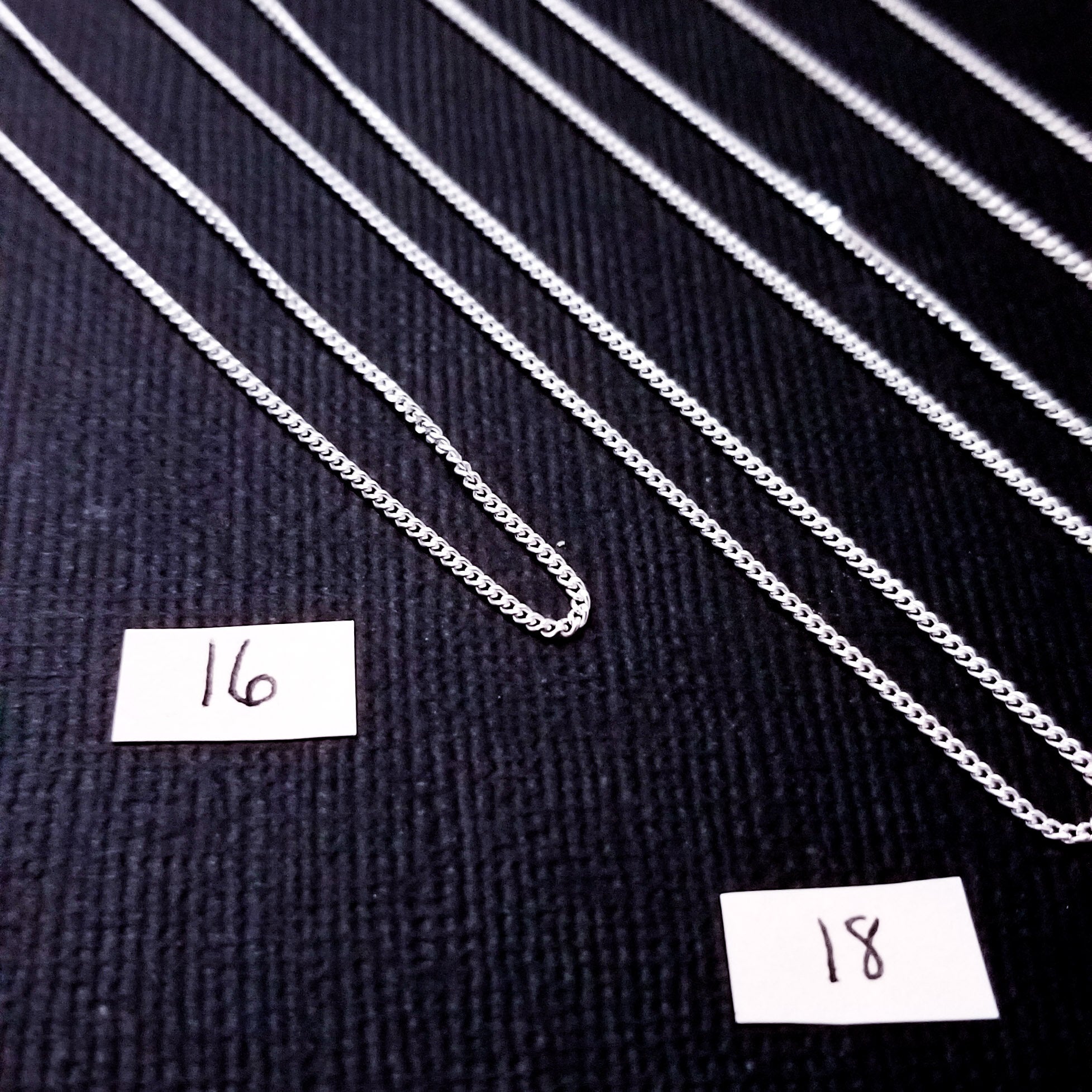 Sterling Silver 1.2mm Thin Flat Curb Chain - Inchoo Bijoux