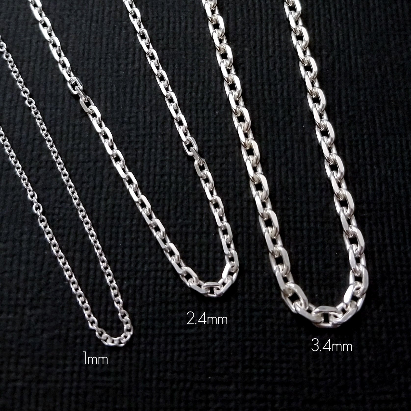 Sterling Silver 1mm Cable Style Chain - Inchoo Bijoux