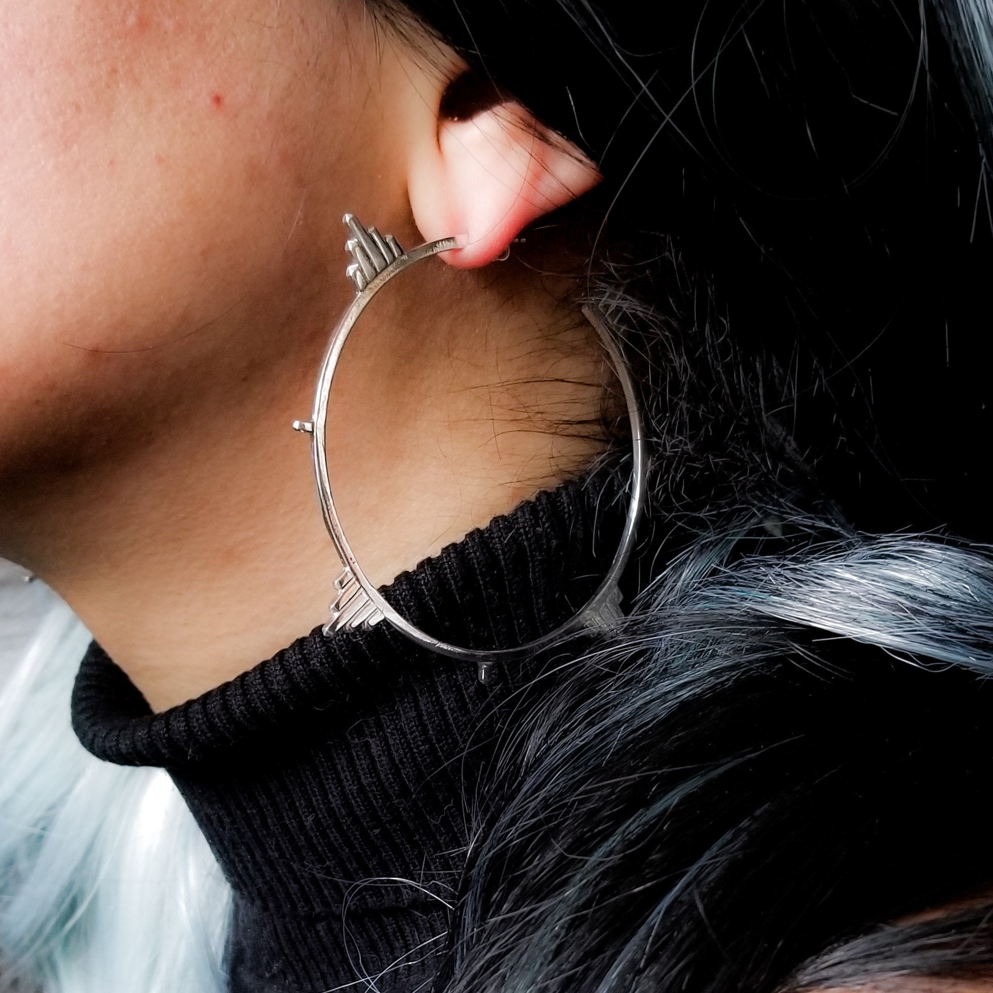 Big Celestial Hoop Architectural Earrings - Inchoo Bijoux