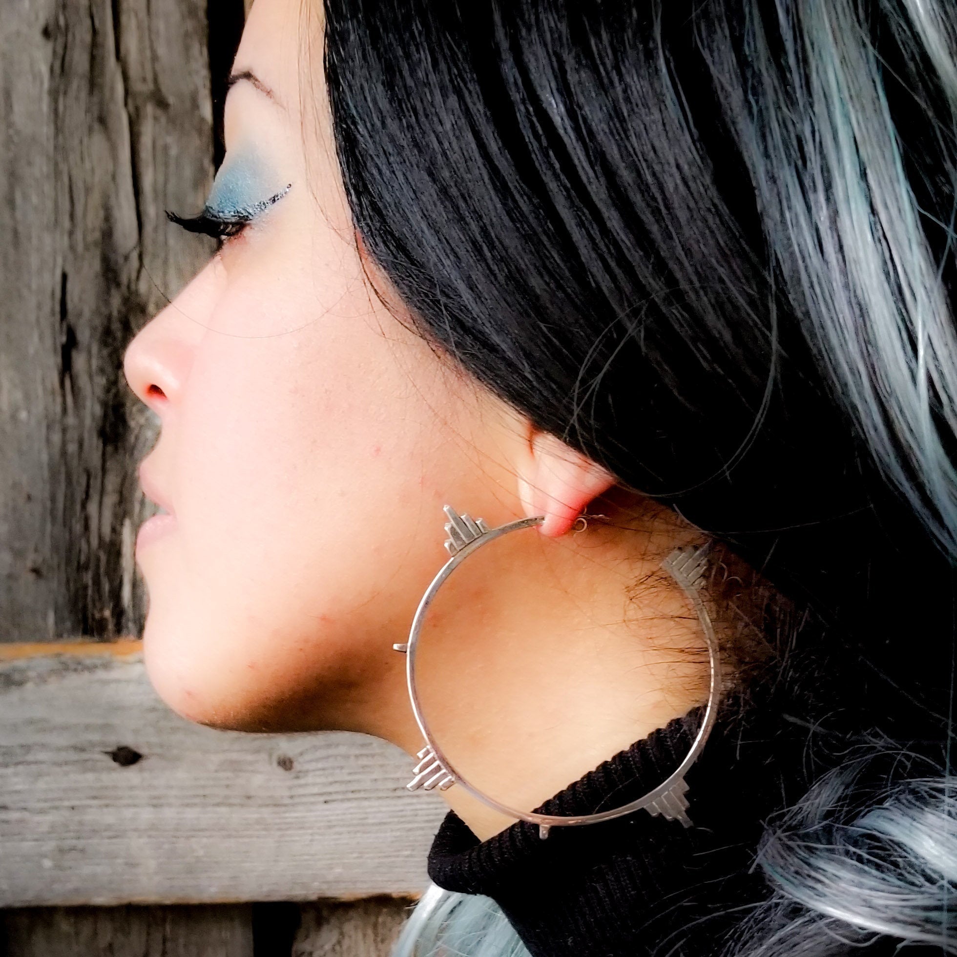 Big Celestial Hoop Architectural Earrings - Inchoo Bijoux