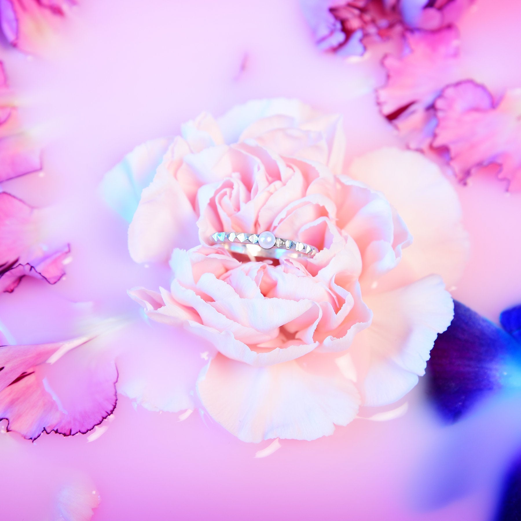 Thin Studded Pearl Ring-Ring-Inchoo Bijoux-Inchoo Bijoux