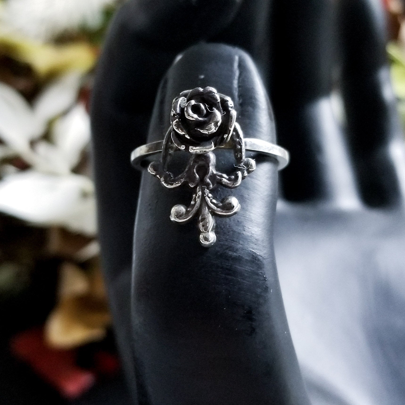 Victorian Rose and Lace Ring-Ring-Inchoo Bijoux-Inchoo Bijoux