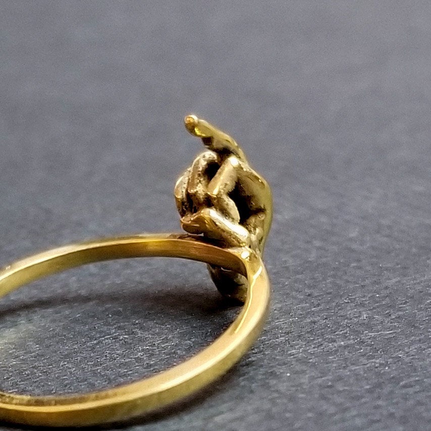 14k Yellow Gold F**K You Ring Middle FInger-Ring-Inchoo Bijoux-Inchoo Bijoux
