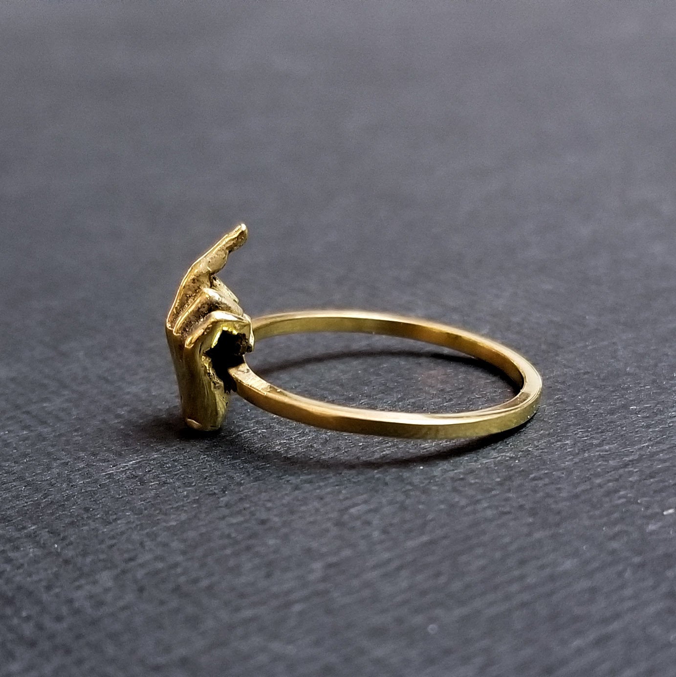 14k Yellow Gold F**K You Ring Middle FInger-Ring-Inchoo Bijoux-Inchoo Bijoux