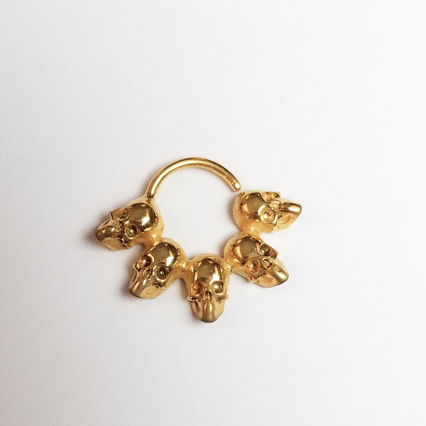14K Yellow Gold Statement Skull Septum-Septum-Inchoo Bijoux-Inchoo Bijoux