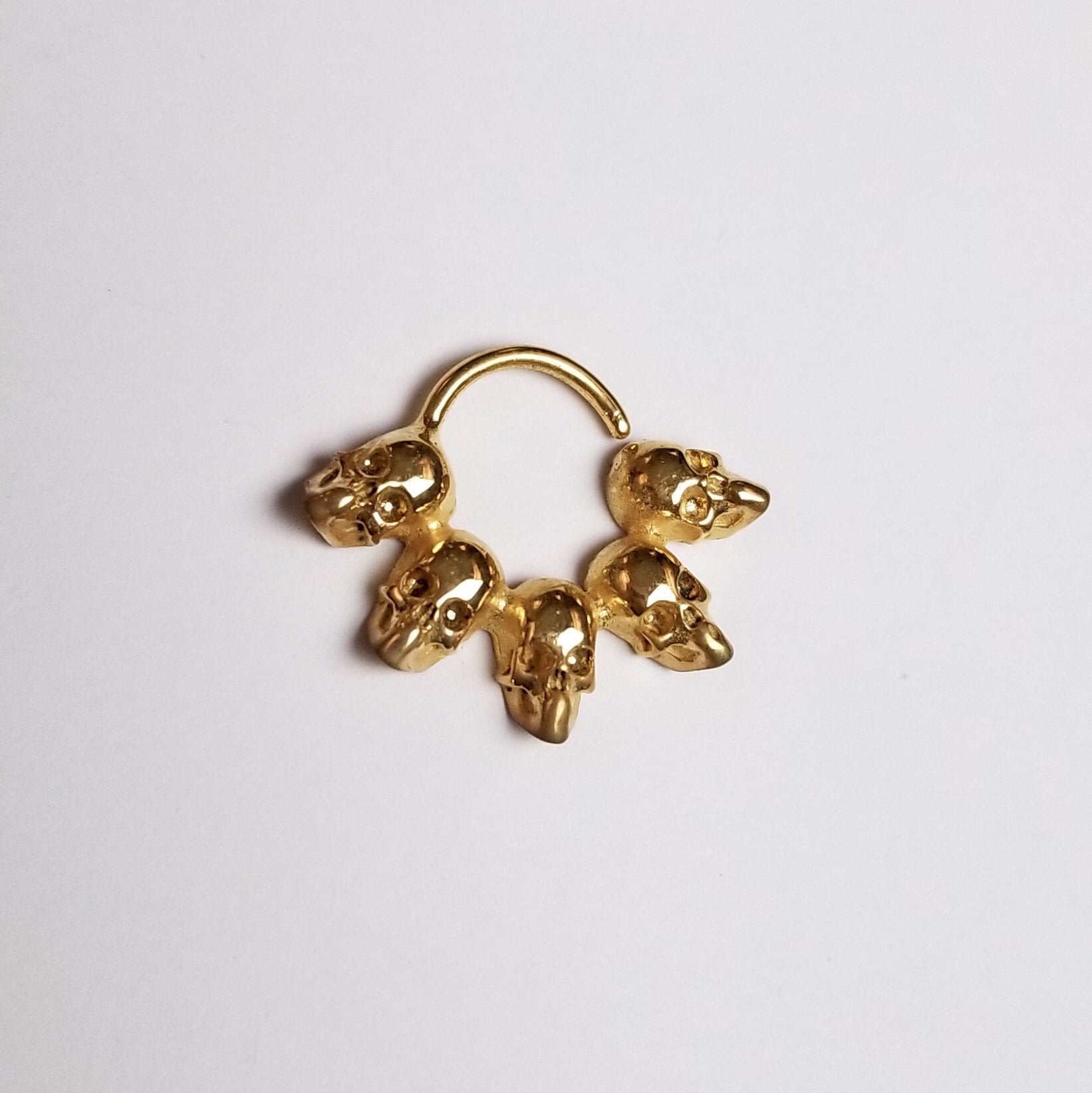 14K Yellow Gold Statement Skull Septum-Septum-Inchoo Bijoux-Inchoo Bijoux
