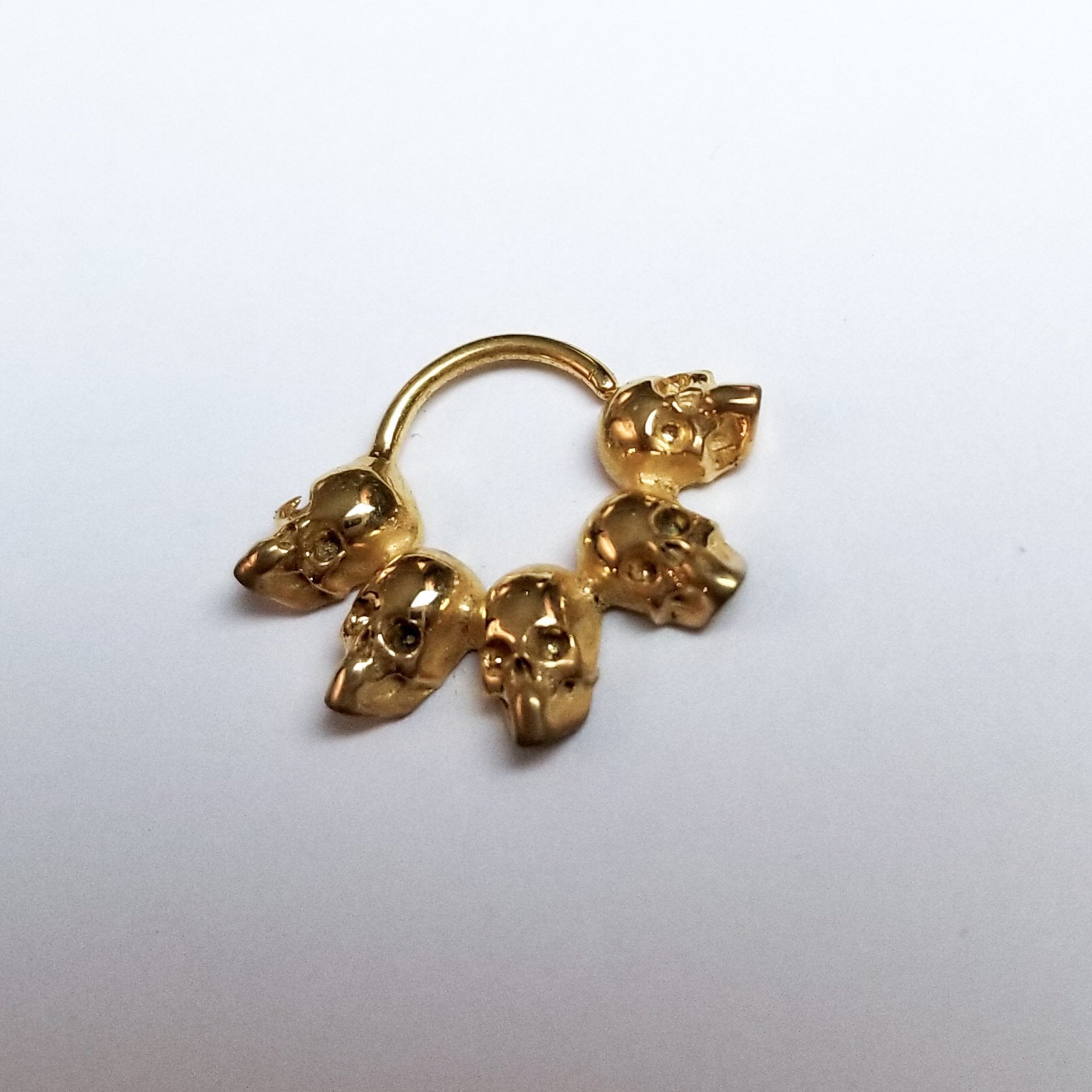 14K Yellow Gold Statement Skull Septum-Septum-Inchoo Bijoux-Inchoo Bijoux