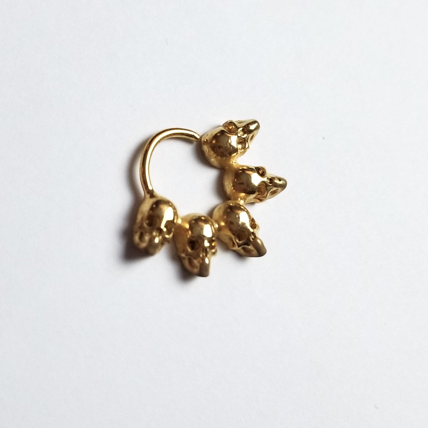 14K Yellow Gold Statement Skull Septum-Septum-Inchoo Bijoux-Inchoo Bijoux