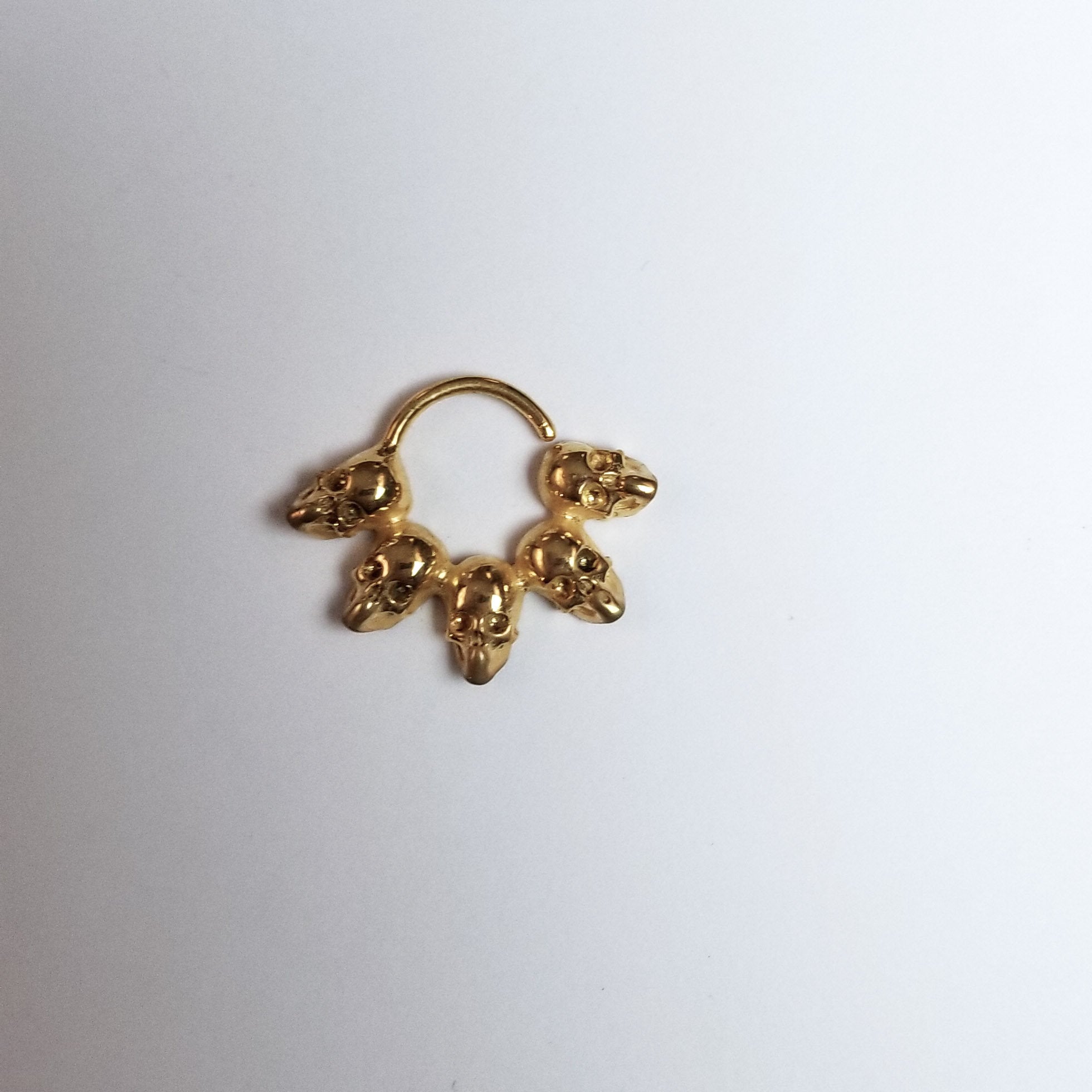 14K Yellow Gold Statement Skull Septum-Septum-Inchoo Bijoux-Inchoo Bijoux