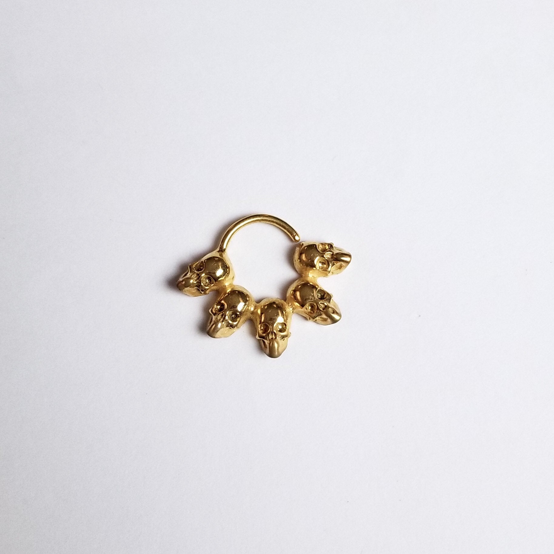 14K Yellow Gold Statement Skull Septum-Septum-Inchoo Bijoux-Inchoo Bijoux