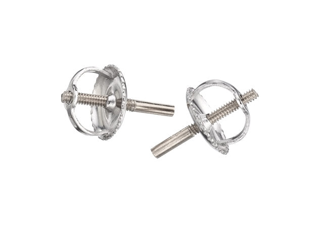 White Gold Screw On Backings 14K Add On - Inchoo Bijoux