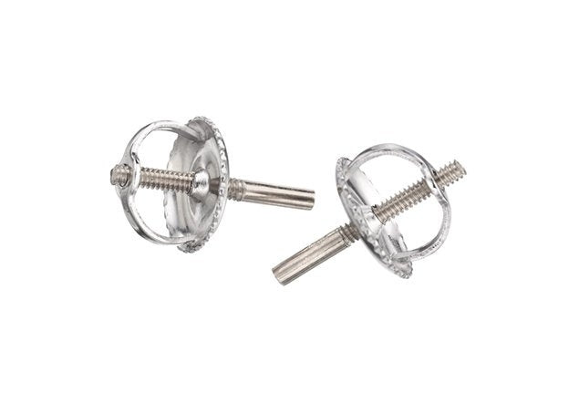 White Gold Screw On Backings 14K Add On - Inchoo Bijoux