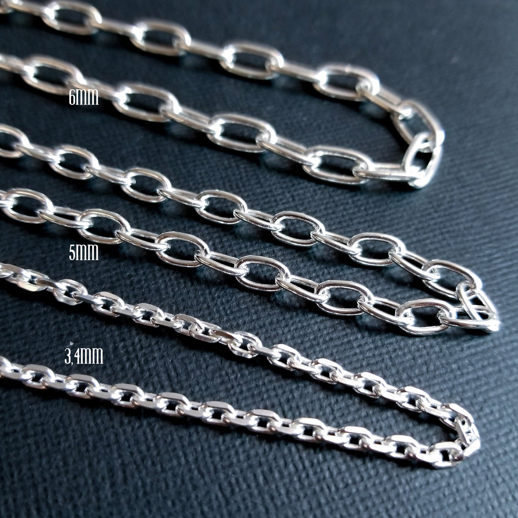 Massive Sterling Silver 6mm Cable Chain - Inchoo Bijoux