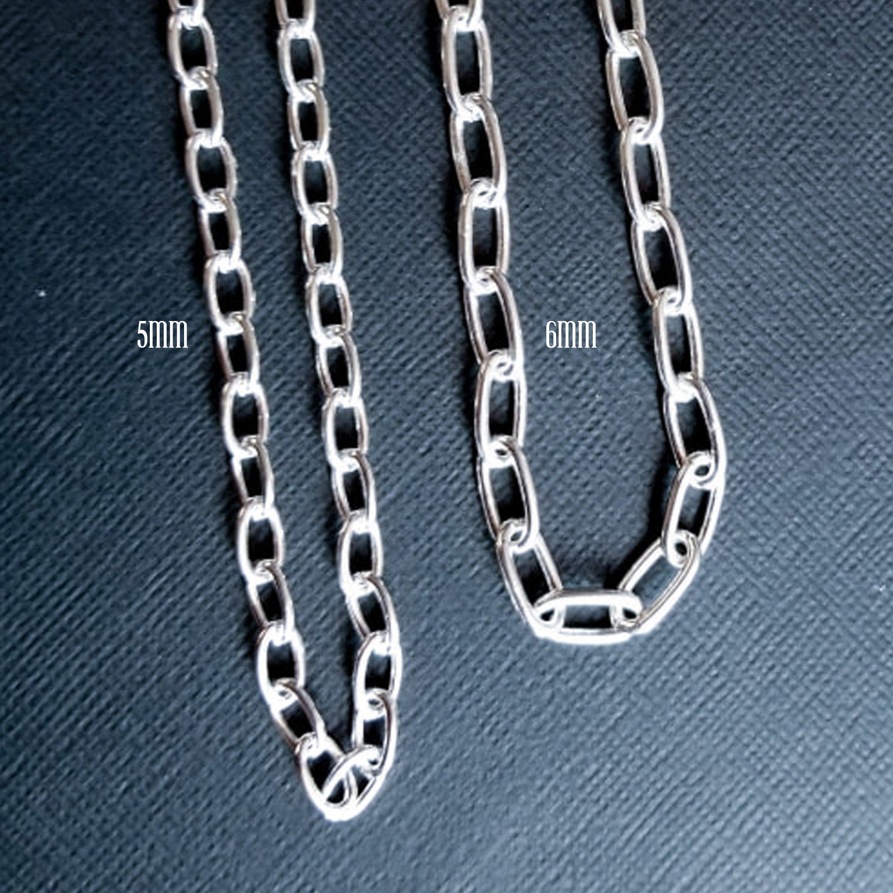 Massive Sterling Silver 5mm Cable Chain - Inchoo Bijoux