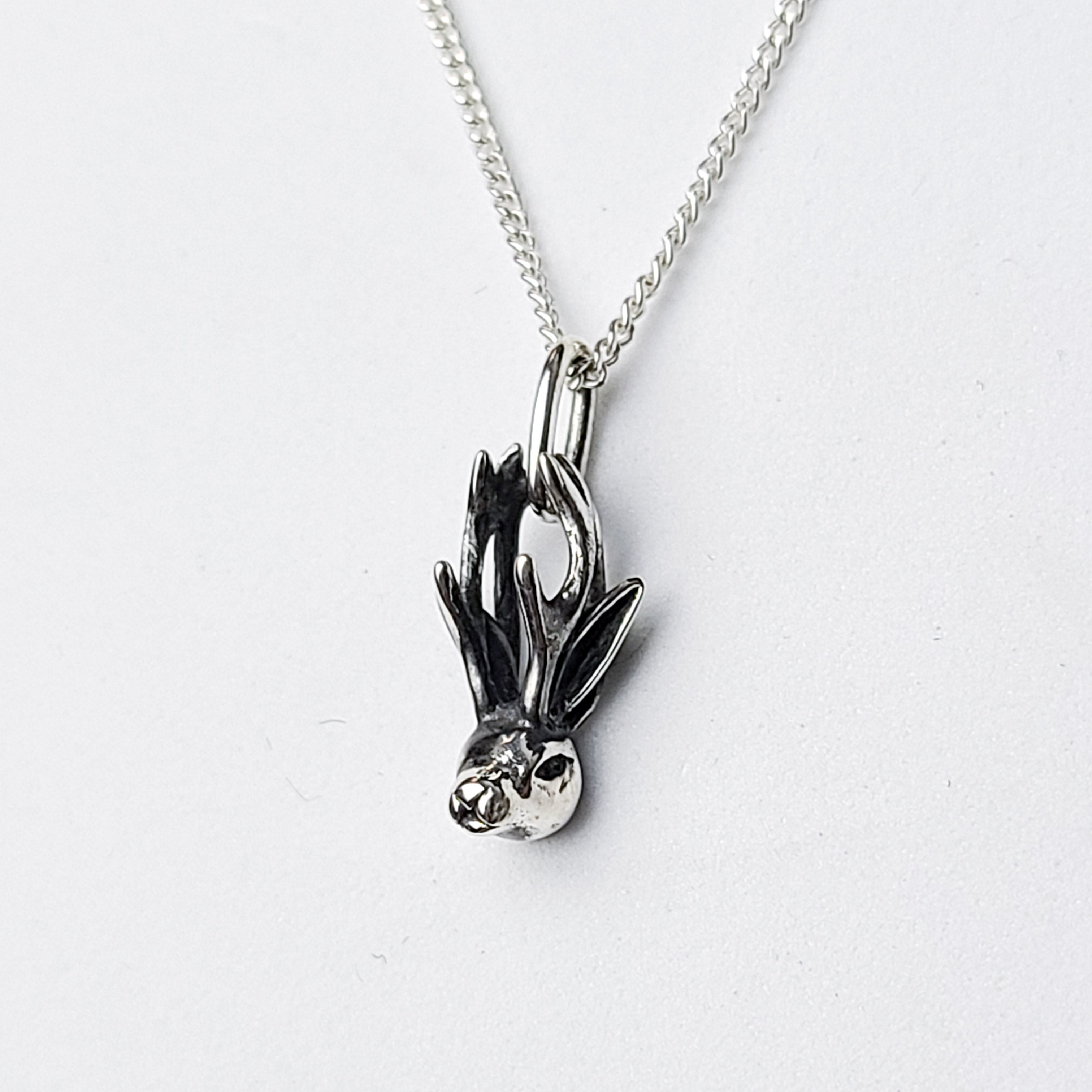Silver Jackalope Pendant - Inchoo Bijoux