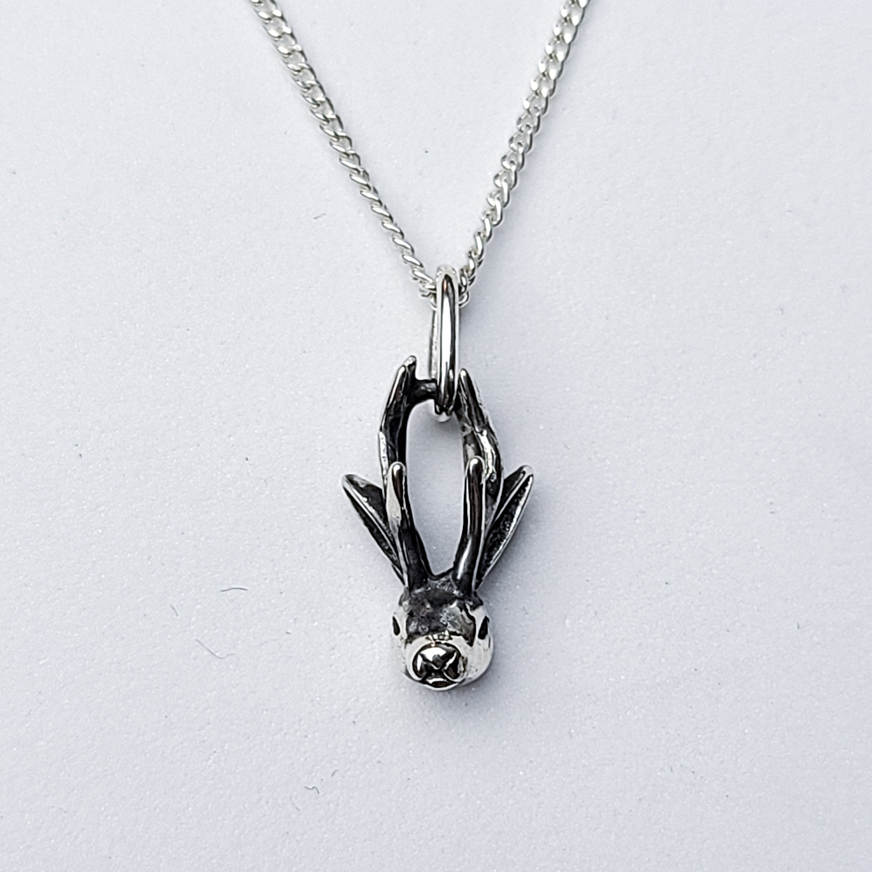 Silver Jackalope Pendant - Inchoo Bijoux