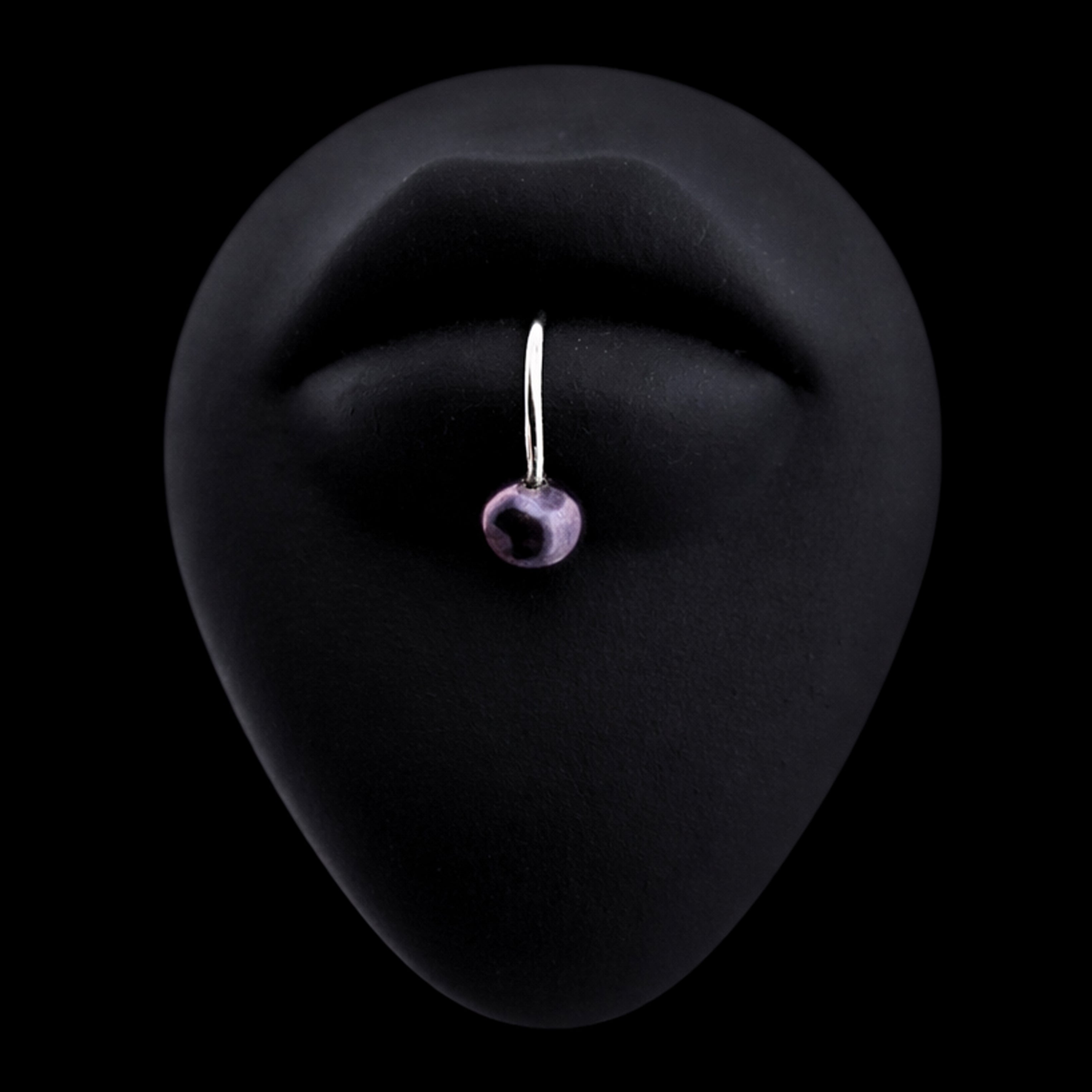 Black Dark Pearl Fake Lip Ring - Inchoo Bijoux
