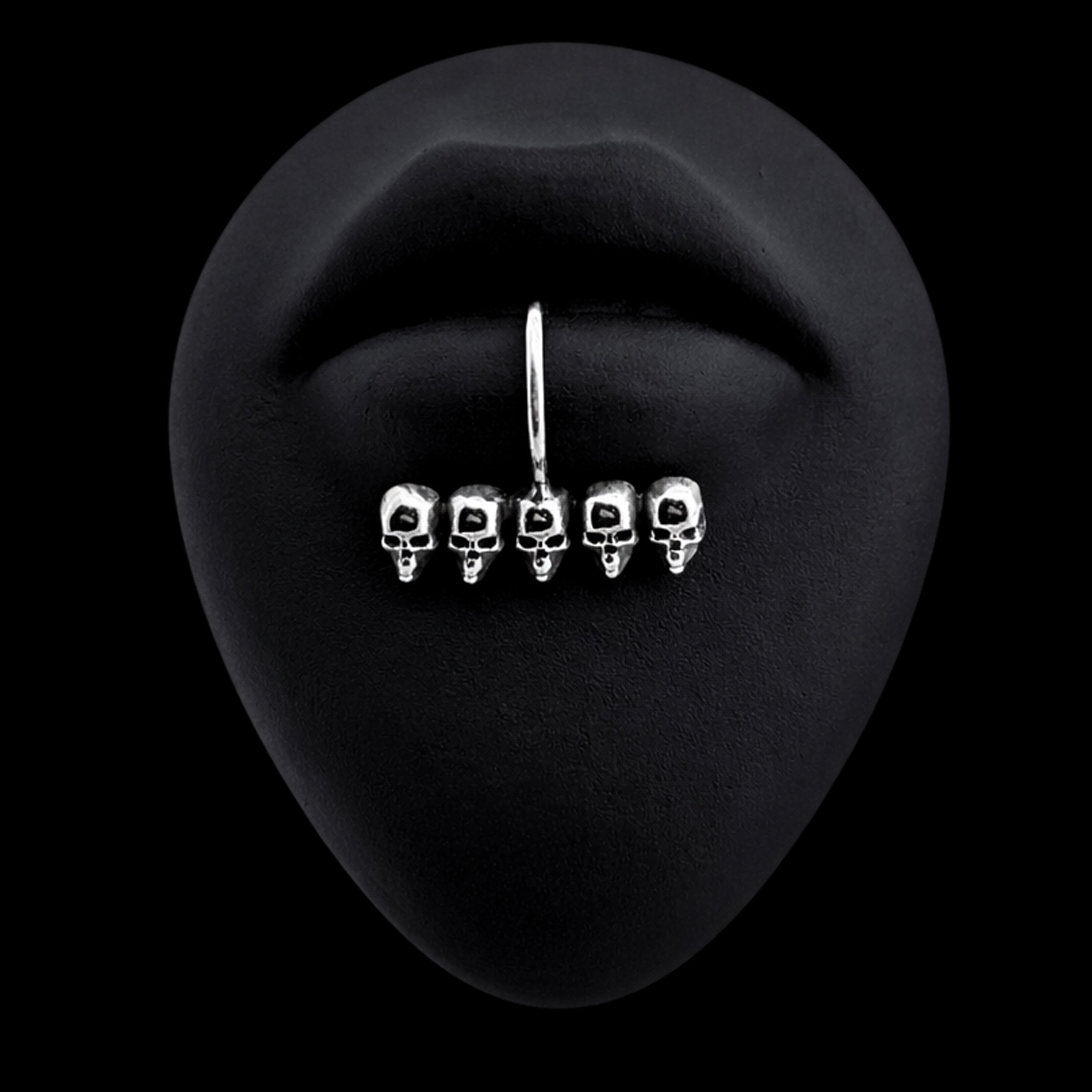 Goth Skull Fake Lip Ring - Inchoo Bijoux