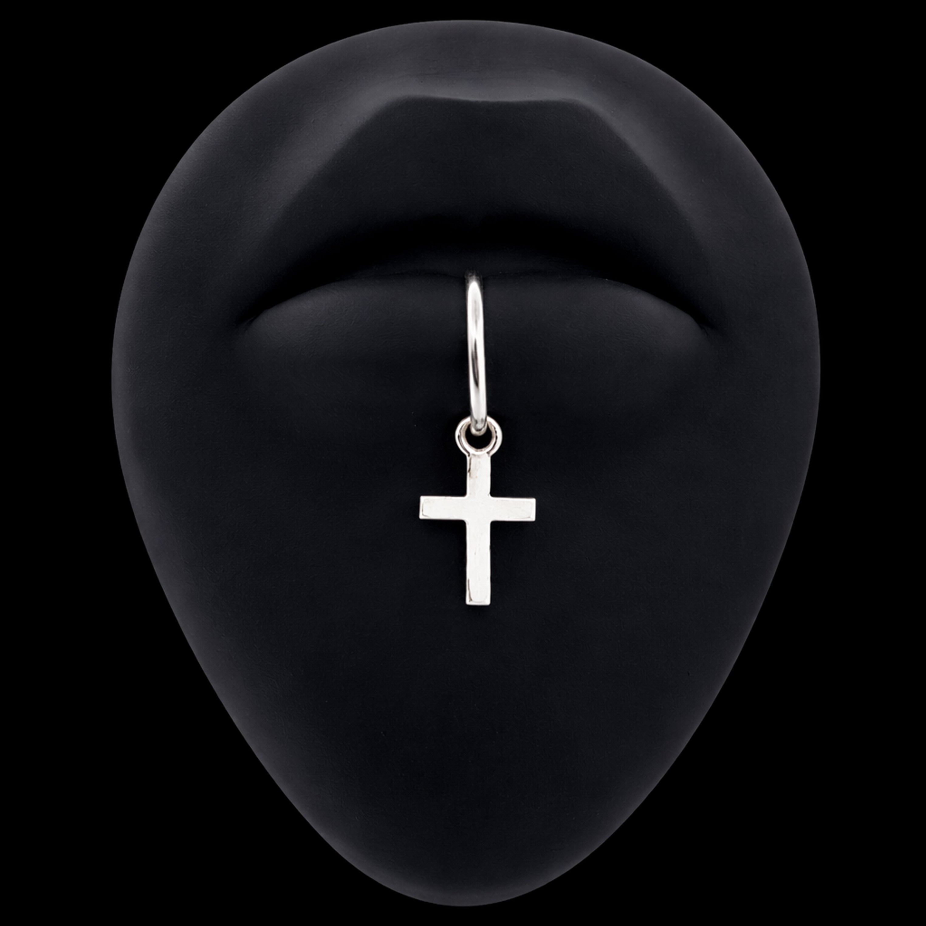 Dangling Mirror Cross Lip Ring - Inchoo Bijoux