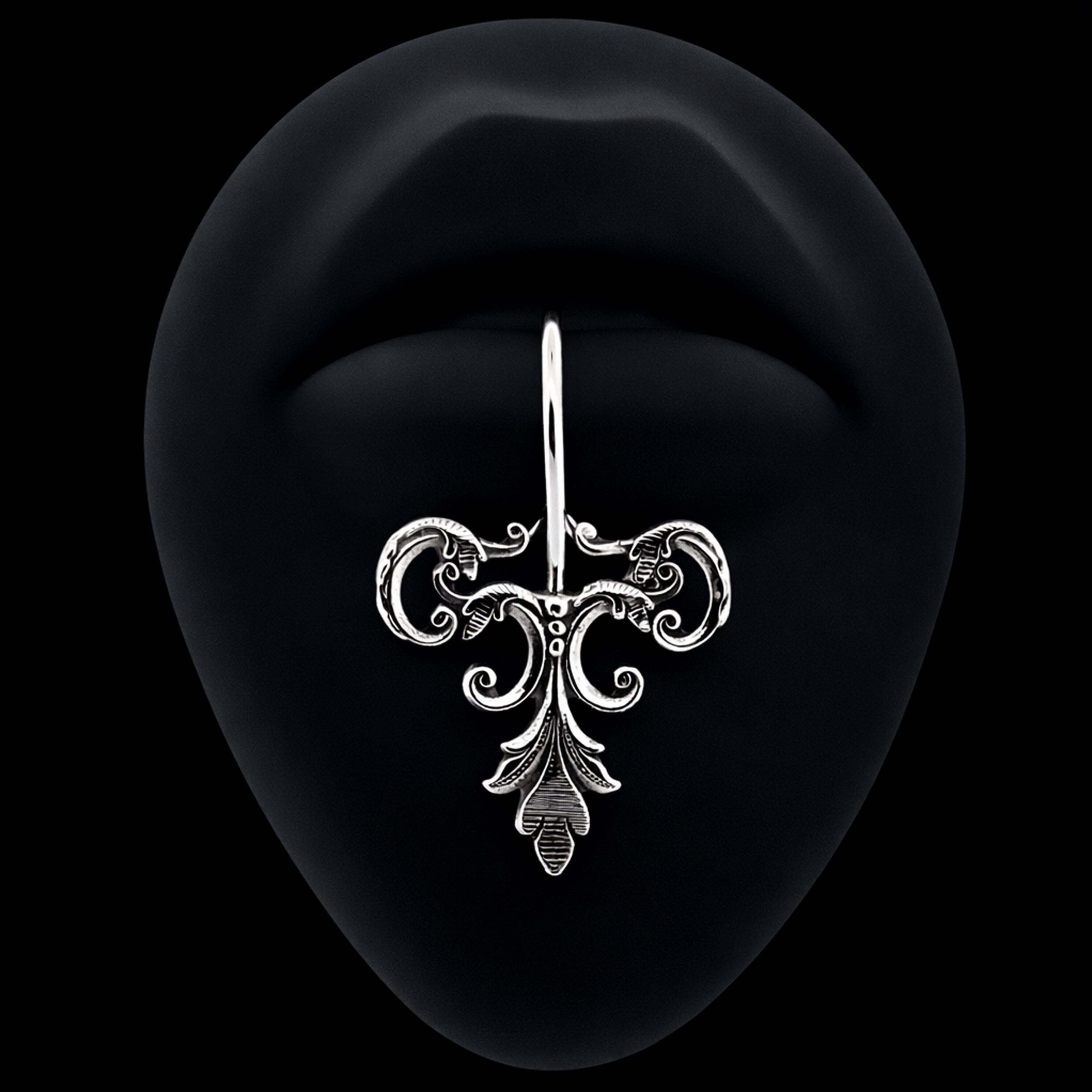 Ornate Baroque Fake Lip Ring - Inchoo Bijoux
