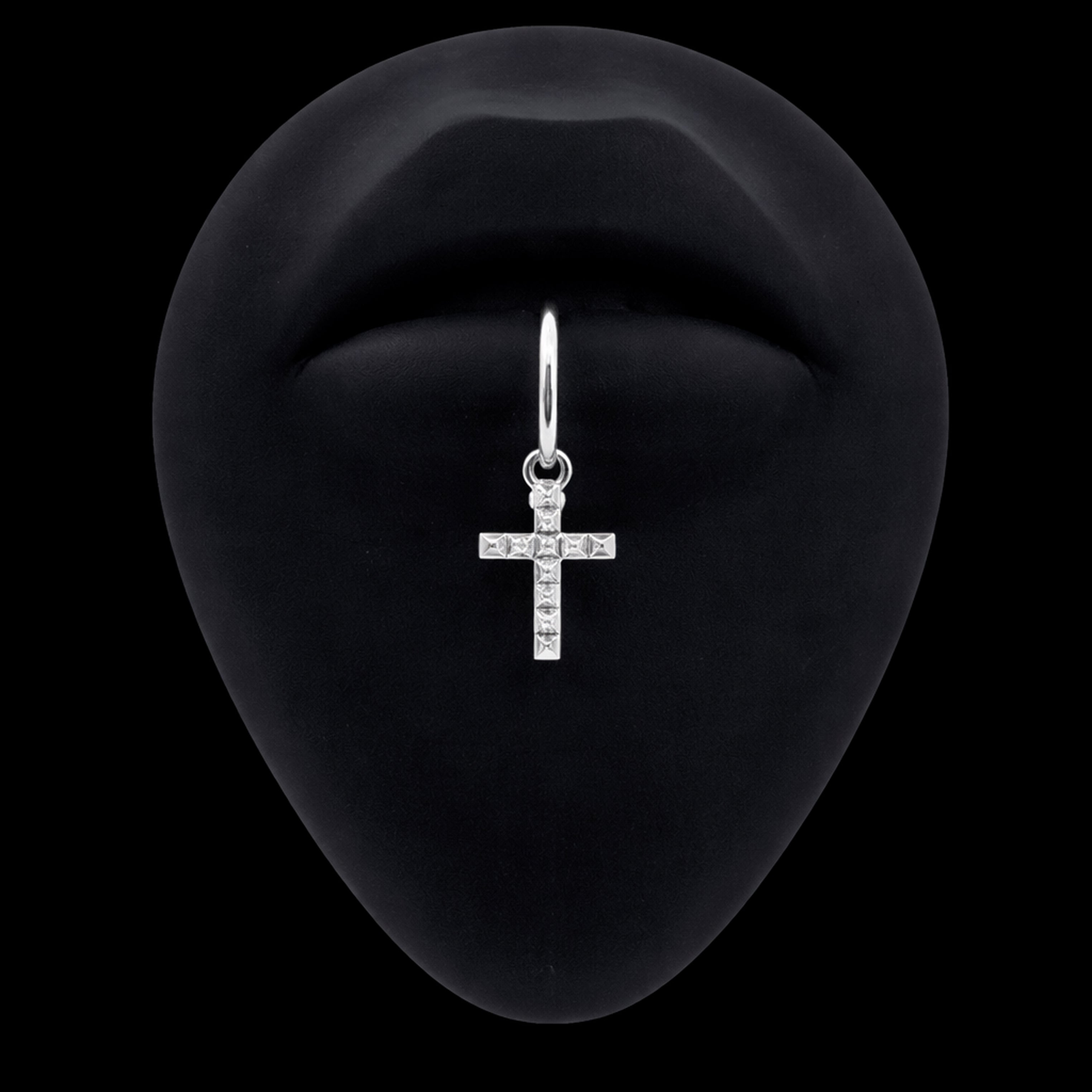 Dangling Studded Cross Lip Ring - Inchoo Bijoux