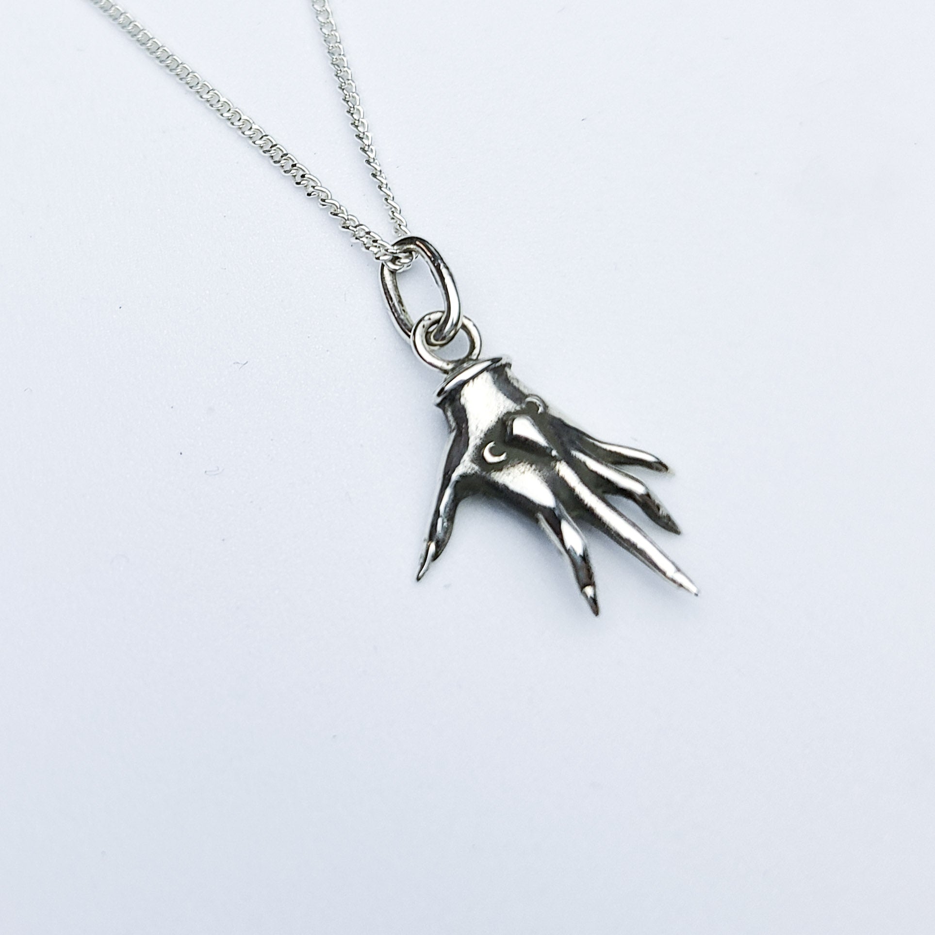 Small Silver Palmistry Hand Pendant - Inchoo Bijoux