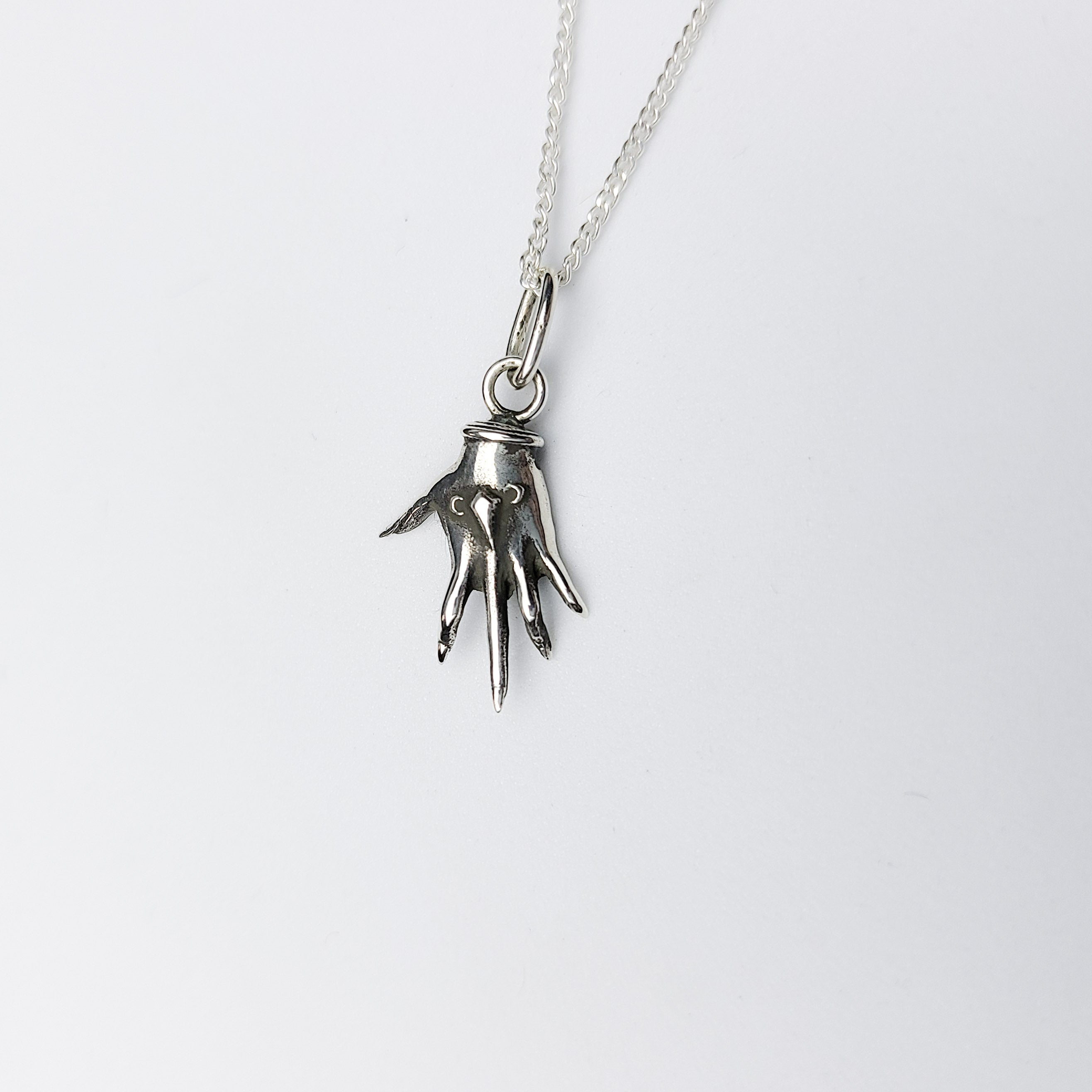 Small Silver Palmistry Hand Pendant - Inchoo Bijoux