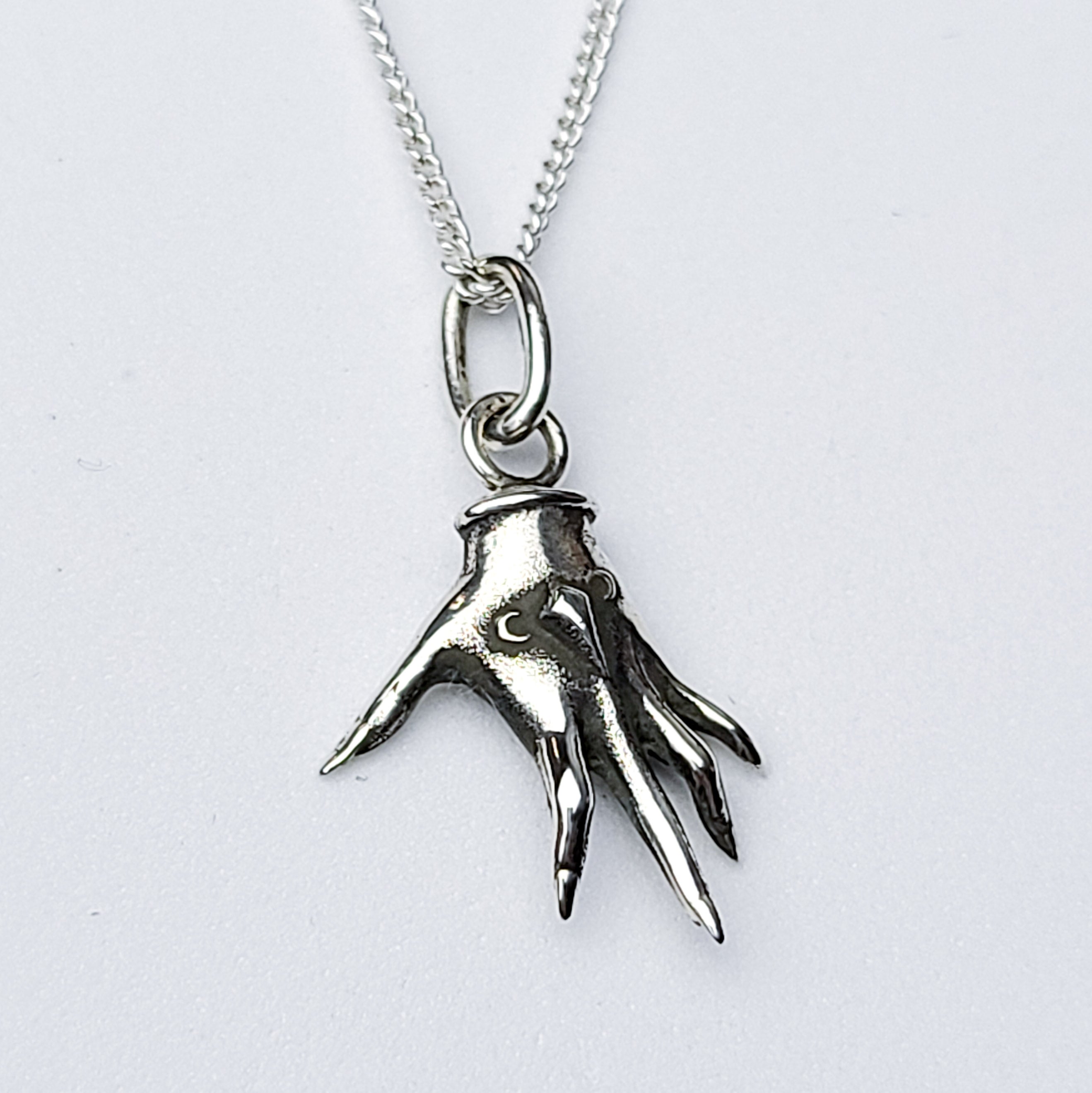 Small Silver Palmistry Hand Pendant - Inchoo Bijoux