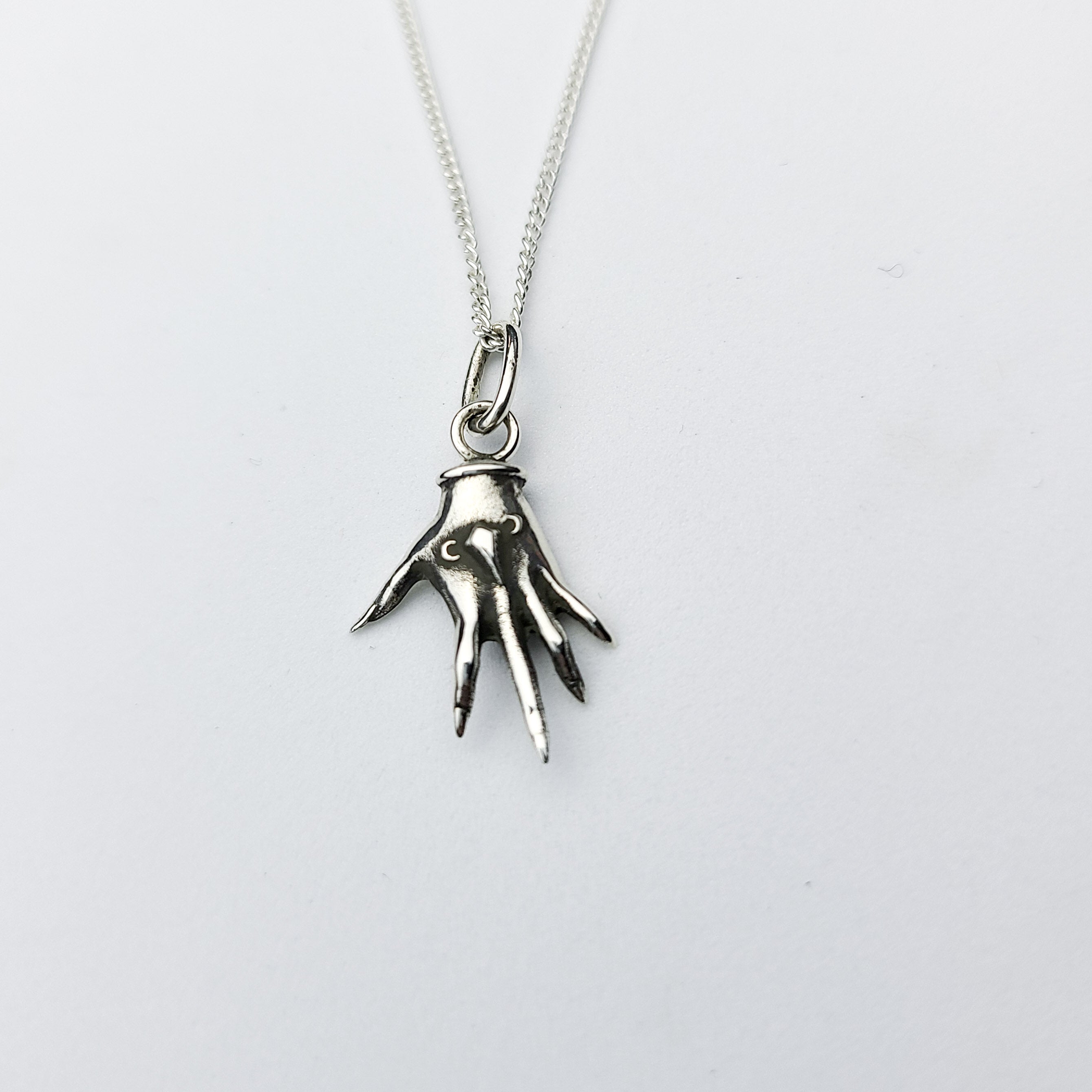 Small Silver Palmistry Hand Pendant - Inchoo Bijoux