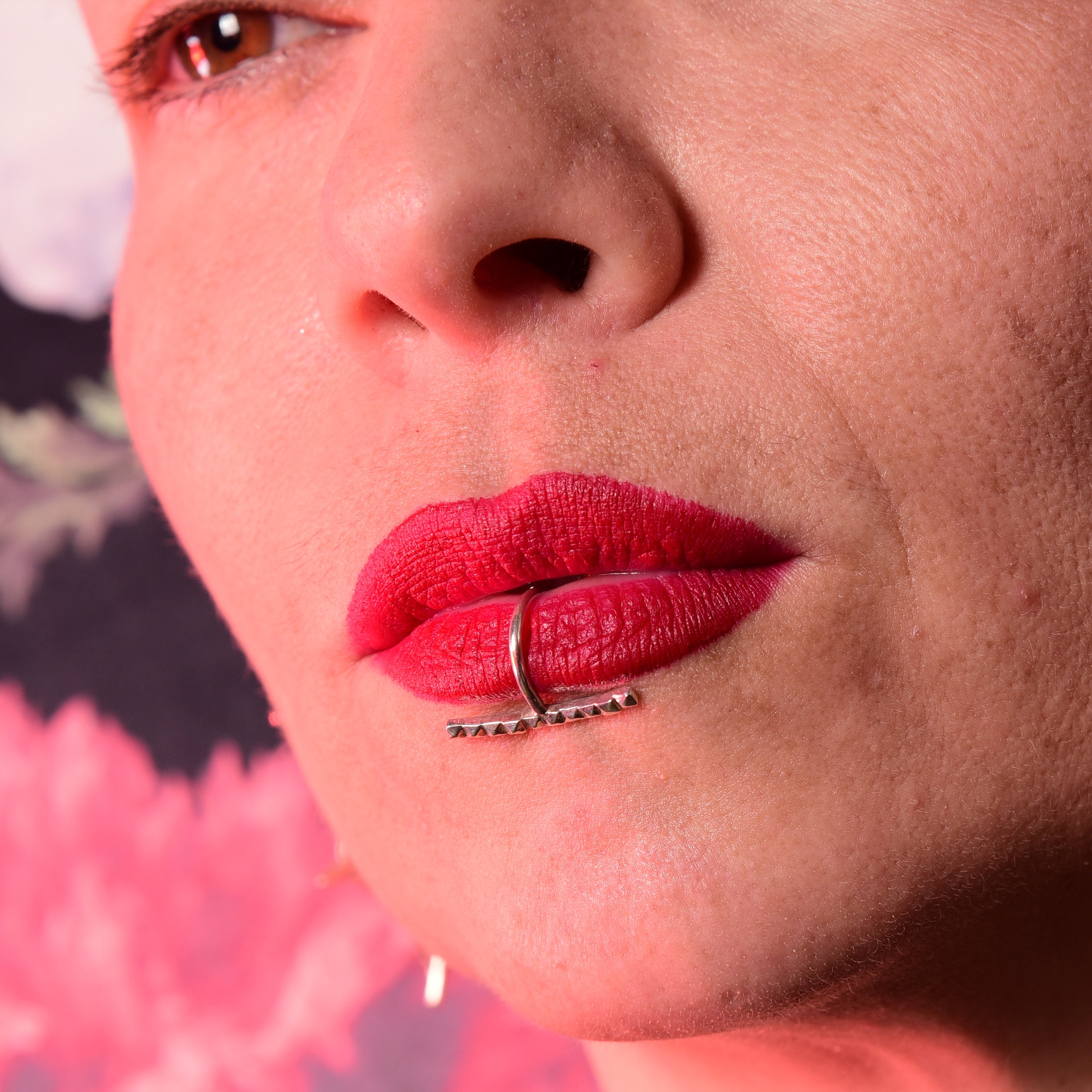Studded Bar Fake Lip Ring - Inchoo Bijoux