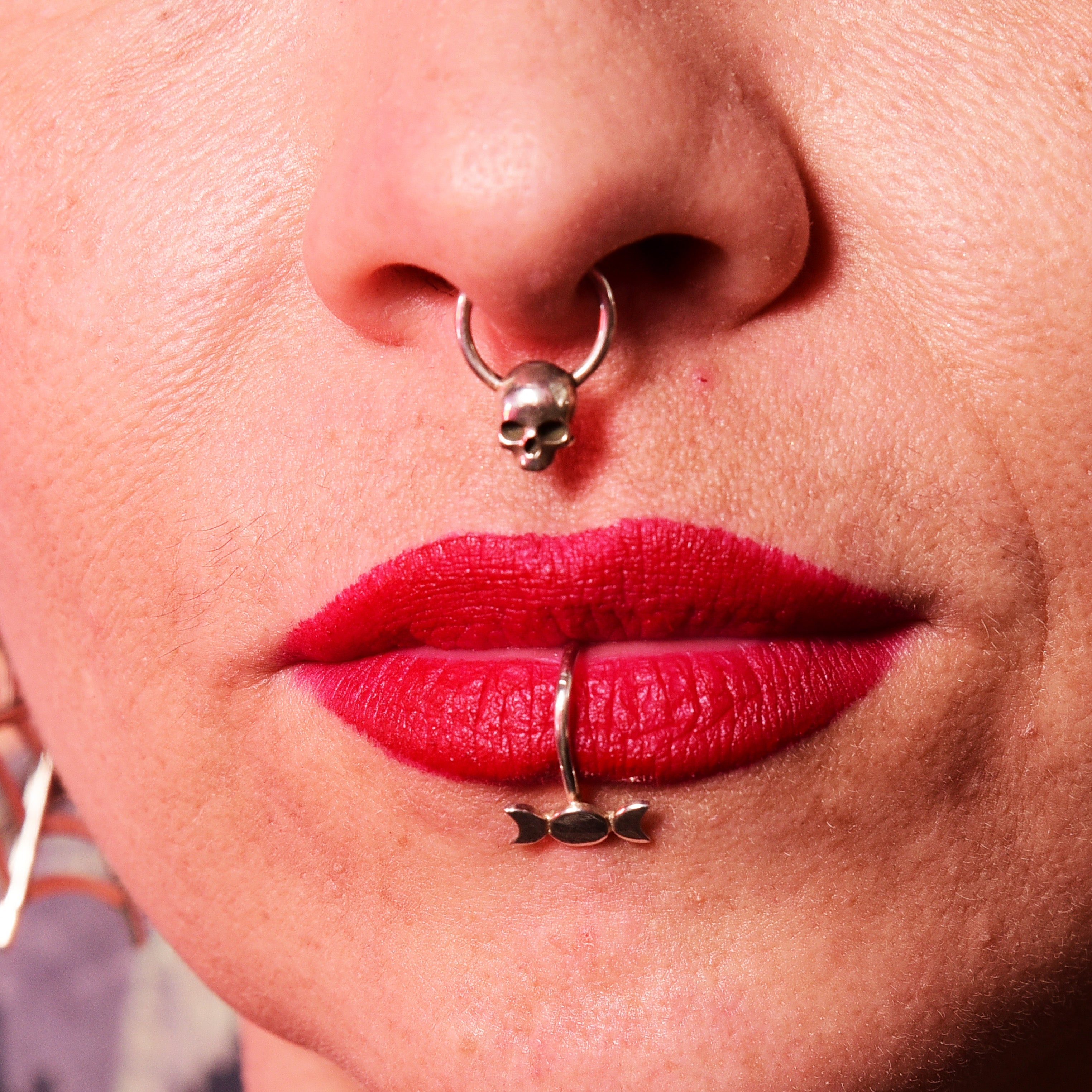 Cute Skull Septum Piercing