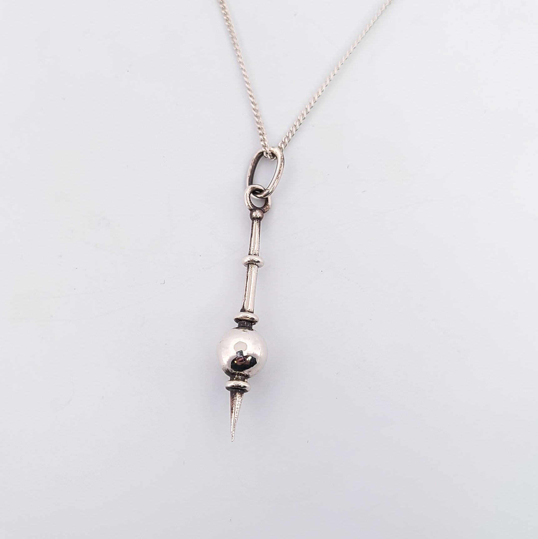 Minimal Mace Pendant Sterling Silver