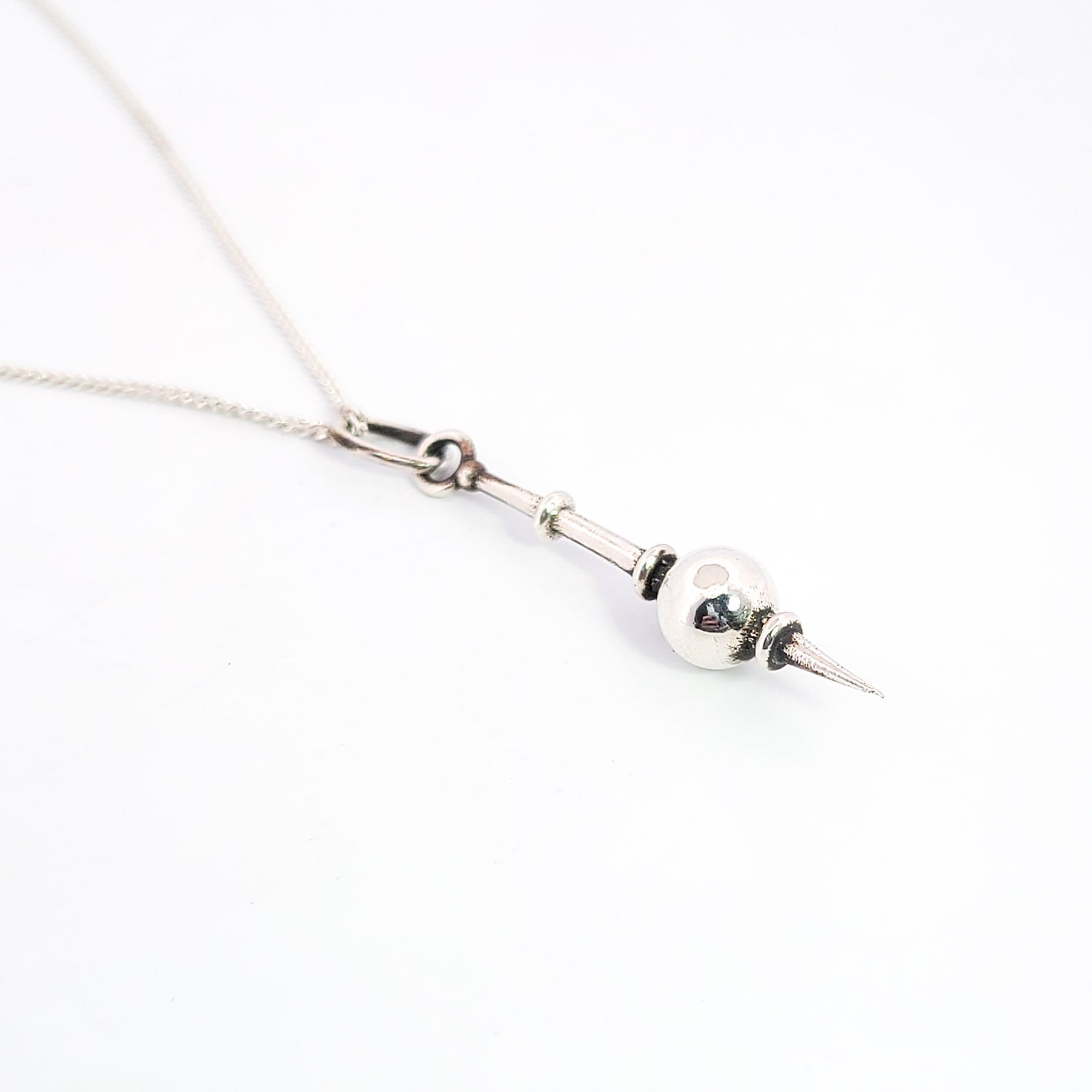Minimal Mace Pendant Sterling Silver