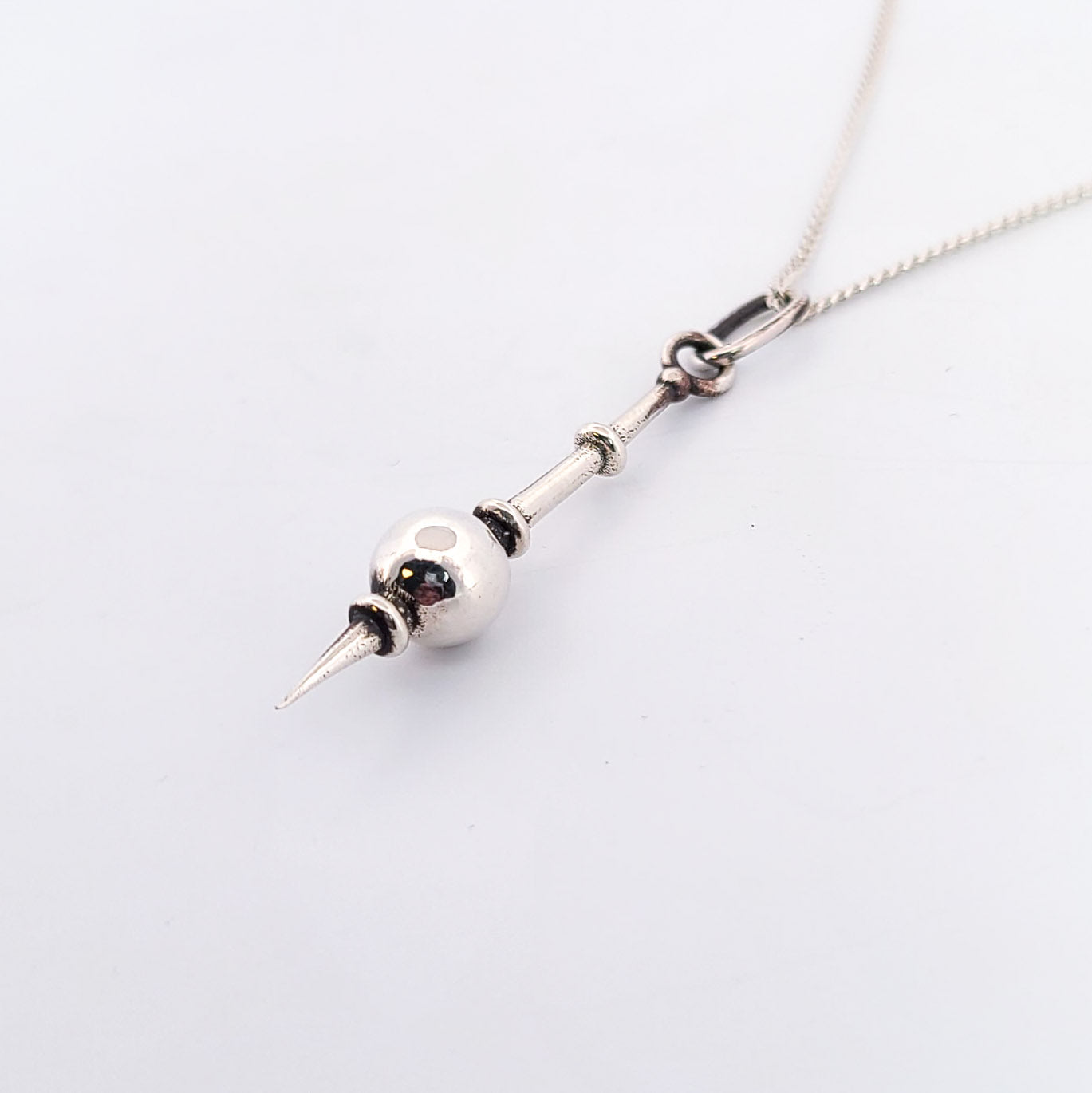 Minimal Mace Pendant Sterling Silver