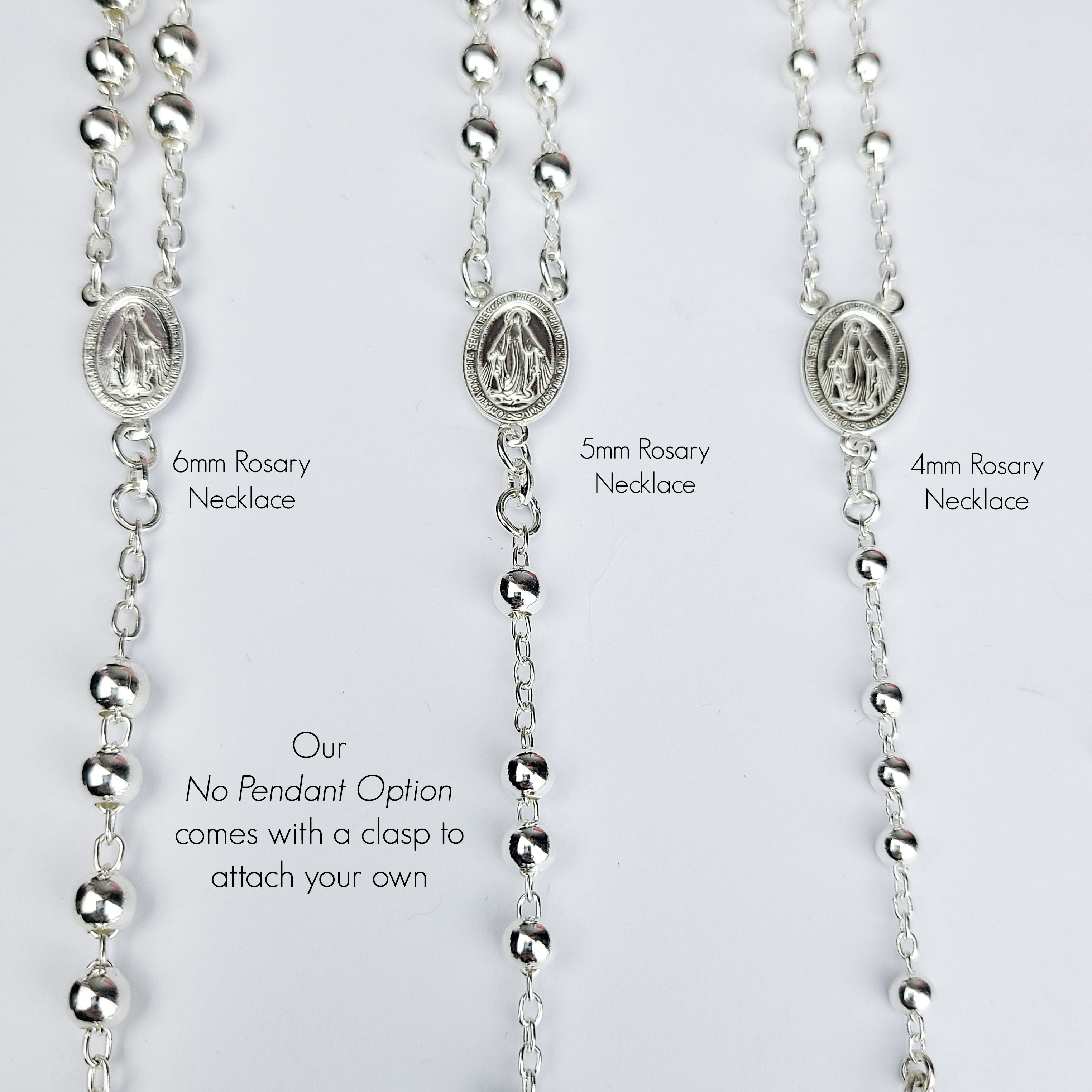 5mm Rosary Beads Necklace