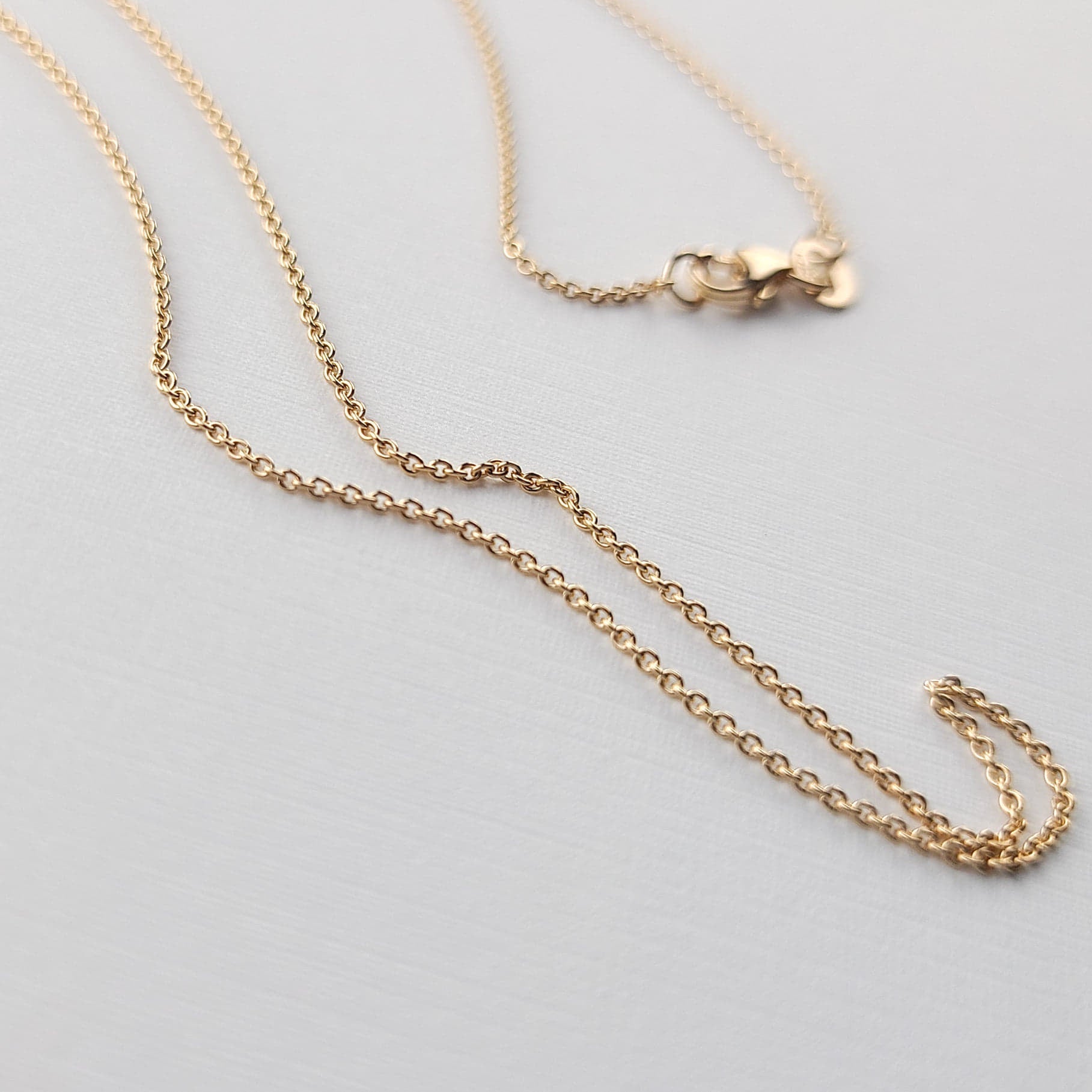 Thin Rose Gold Cable Chain 10K - 14K