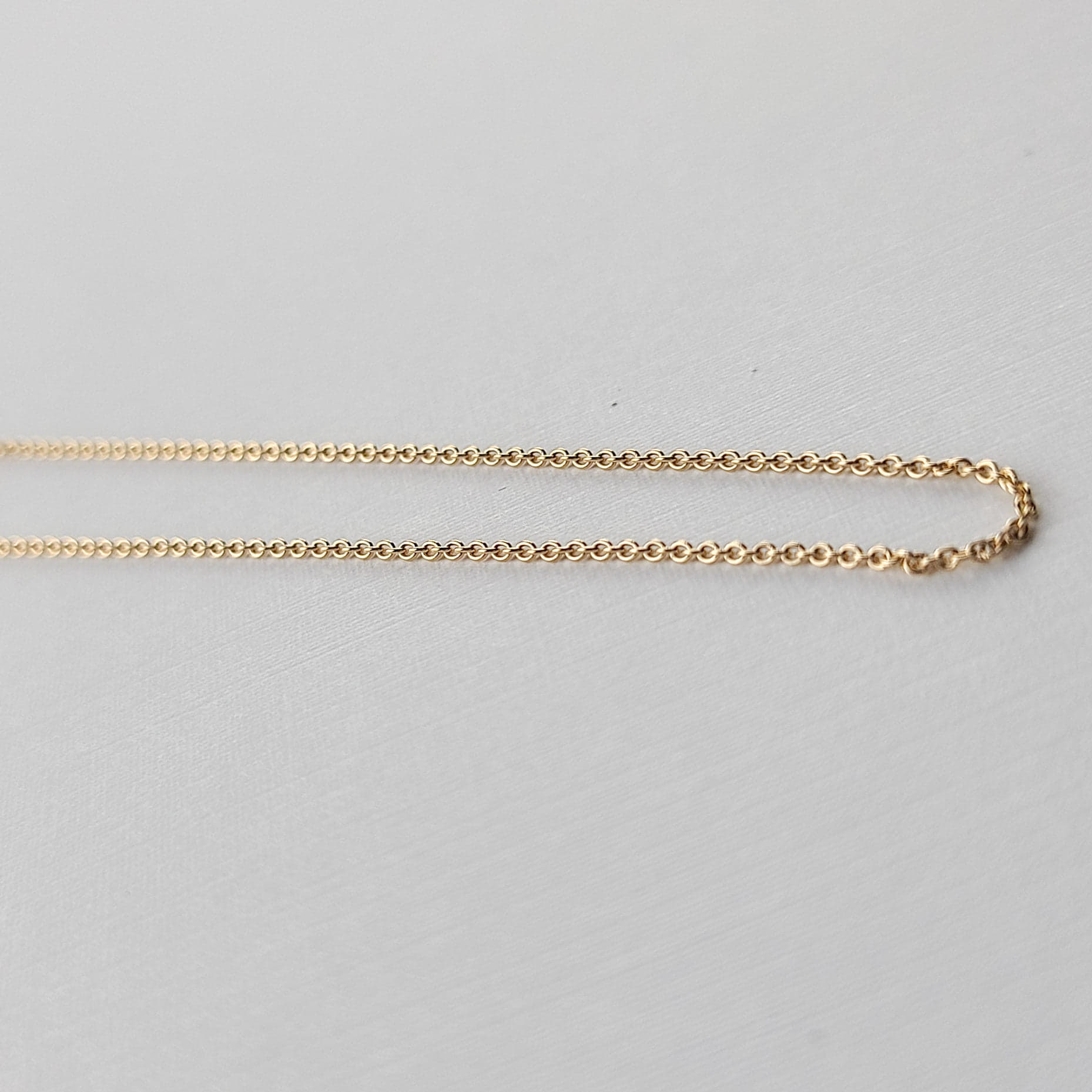 Thin Rose Gold Cable Chain 10K - 14K