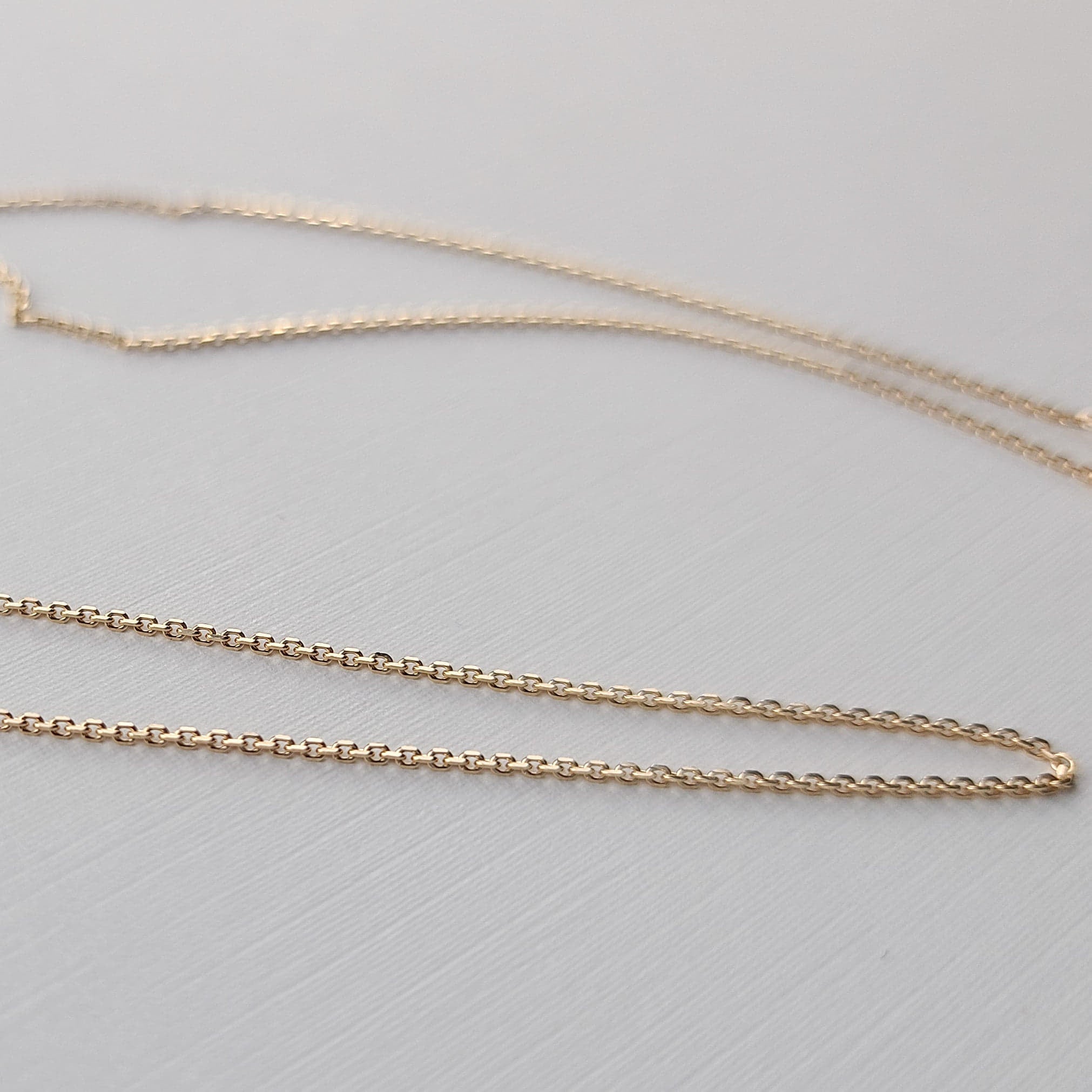 Thin Rose Gold Cable Chain 10K - 14K