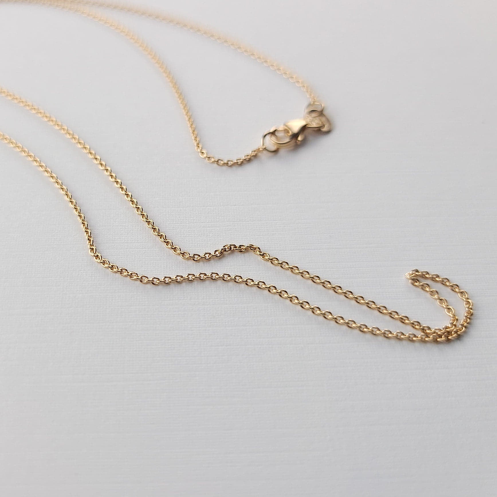 Thin Rose Gold Cable Chain 10K - 14K